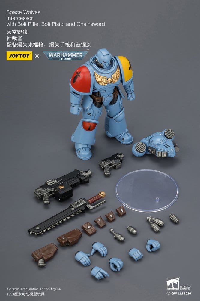 Warhammer 40,000 Action Figure Space Wolves Intercessor 12 cm - Joy Toy Action Figures