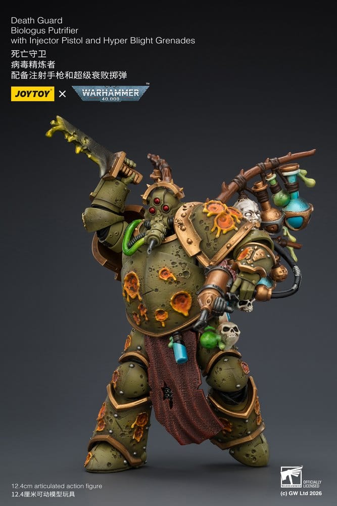 Warhammer 40,000 Action Figure Death Guard Biologus Putrifier 12 cm - Joy Toy Action Figures