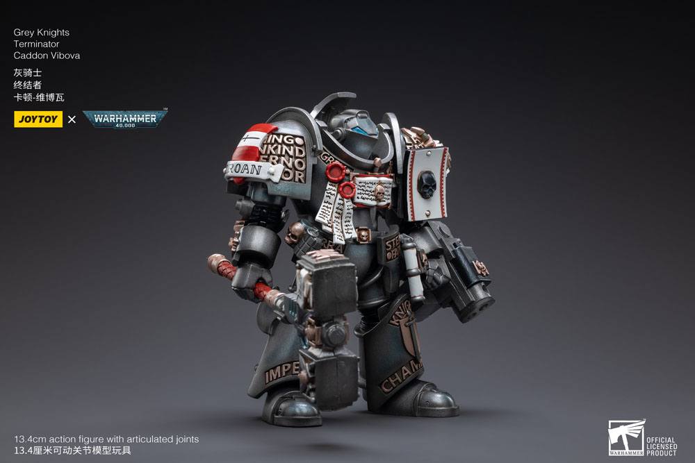 Warhammer 40k Action Figure 1/18 Grey Knights Terminator Caddon Vibova 13 cm - Joy Toy Action Figures