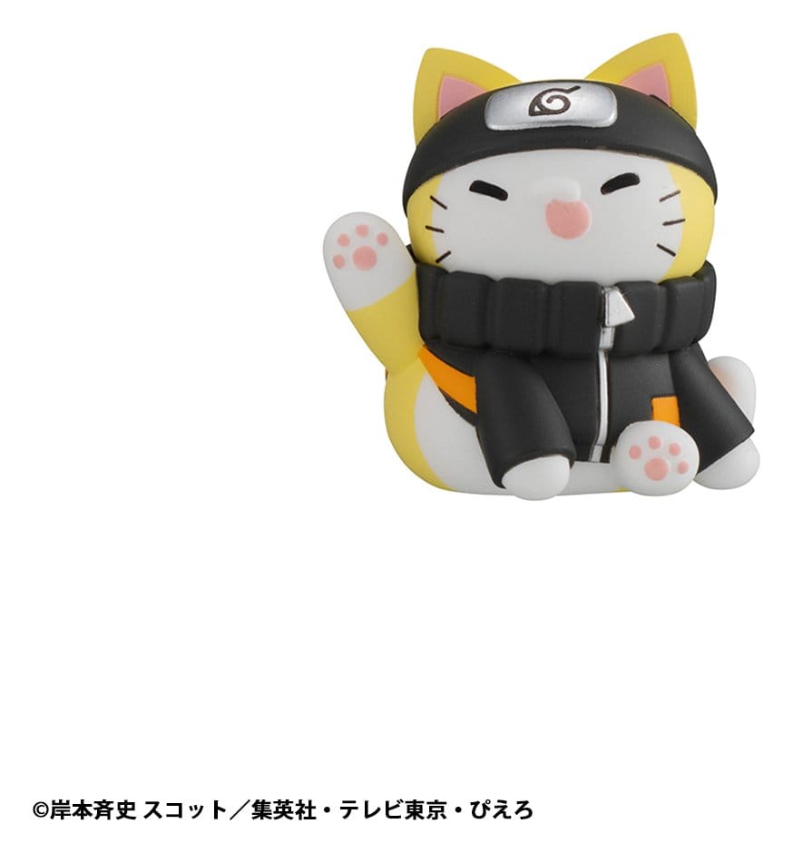 Naruto Shippuden Mega Cat Project Nyaruto! Mini Figures The bond between master and disciple ver. Blind Box Assortment Box Qty 8 (Repeat) - Megahouse Blind Boxes