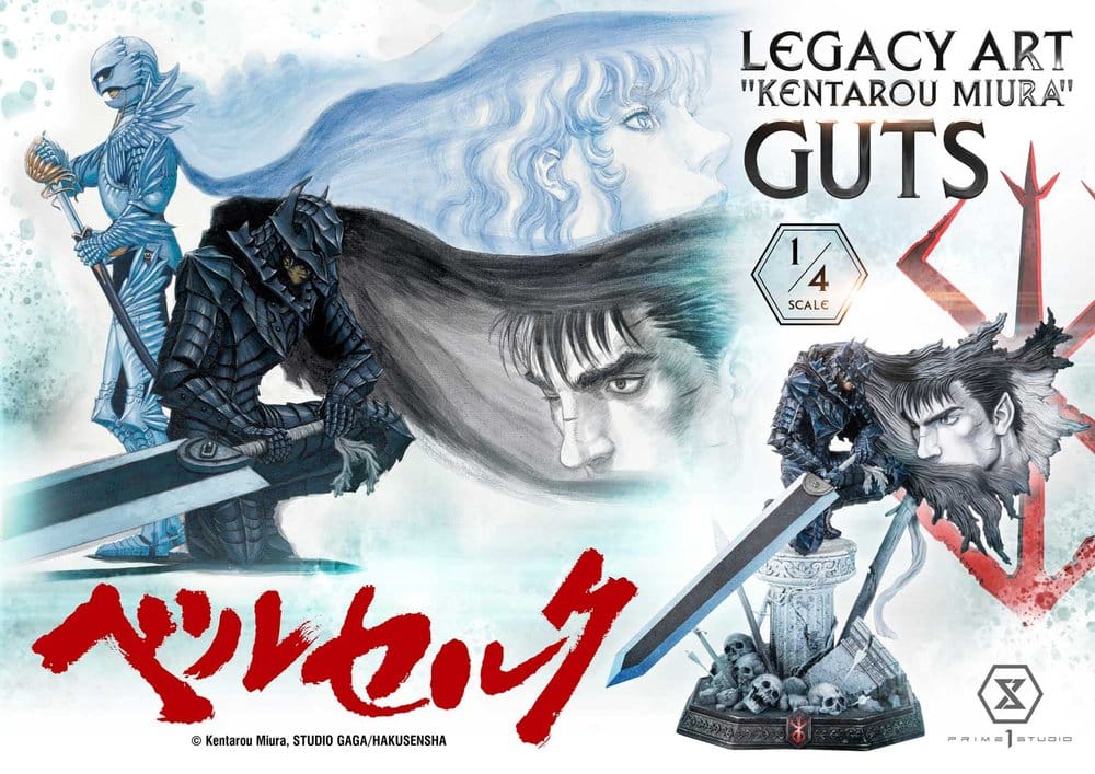Berserk Legacy Art "Kentarou Miura" Guts Bonus Version 1/4 Scale Statue