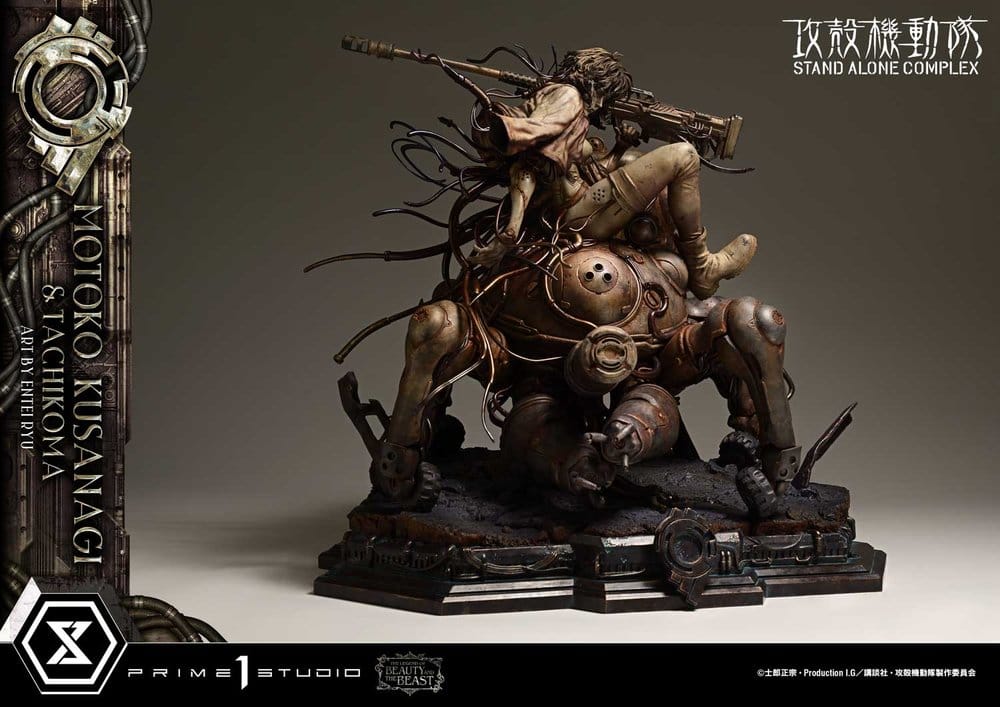 Ghost in the Shell Stand Alone Complex The Legend of Beauty and the Beast Statue 1/4 Motoko Kusanagi & Tachikoma Art by Entei Ryu 53 cm - Prime 1 Studio Statues & Busts