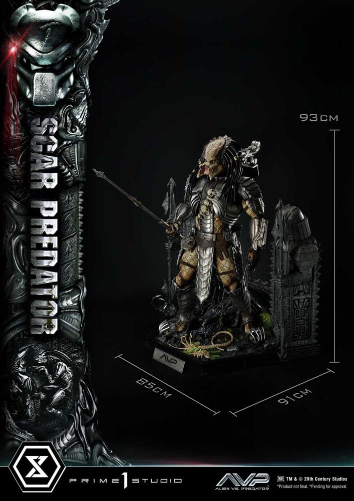 The Alien vs. Predator Museum Masterline Series Statue 1/3 Scar Predator Deluxe Bonus Version - Prime 1 Studio Statues
