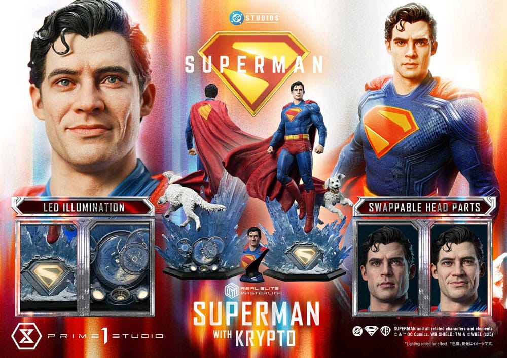 Superman 2025 Real Elite Masterline Series Statue 1/3 Superman with Krypto 95 cm - Prime 1 Studio Statues & Busts