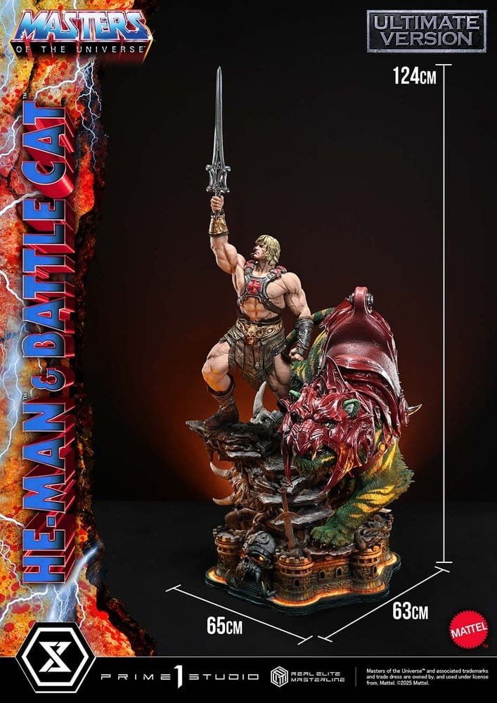 Masters of the Universe Real Elite Masterline Series Statue 1/4 He-Man & Battle Cat Ultimate Bonus Version 86 cm - Prime 1 Studio Statues & Busts