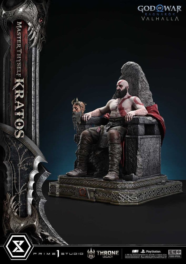 Throne Legacy God of War Series Statue 1/3 Ragnarok Master Thyself Kratos 67 cm - Prime 1 Studio Statues