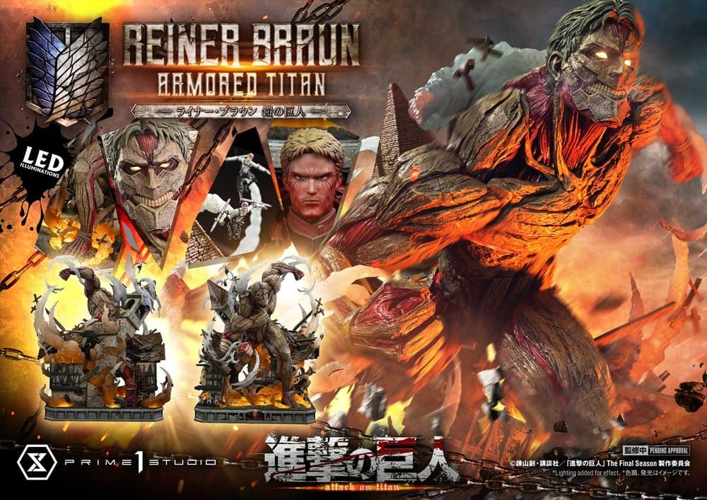 Attack on Titan (TV animation) Ultimate Diorama Masterline Statue Reiner Braun Armored Titan Bonus Version 75 cm - Prime 1 Studio Statues & Busts