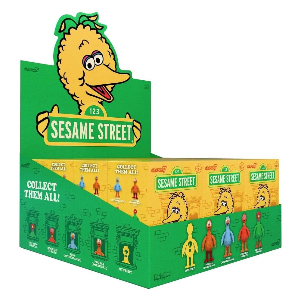 Sesame Street (Big Birds from Around the World) Action Figure Blind Box Wave 5 Display 12 - Super7 Blind Boxes