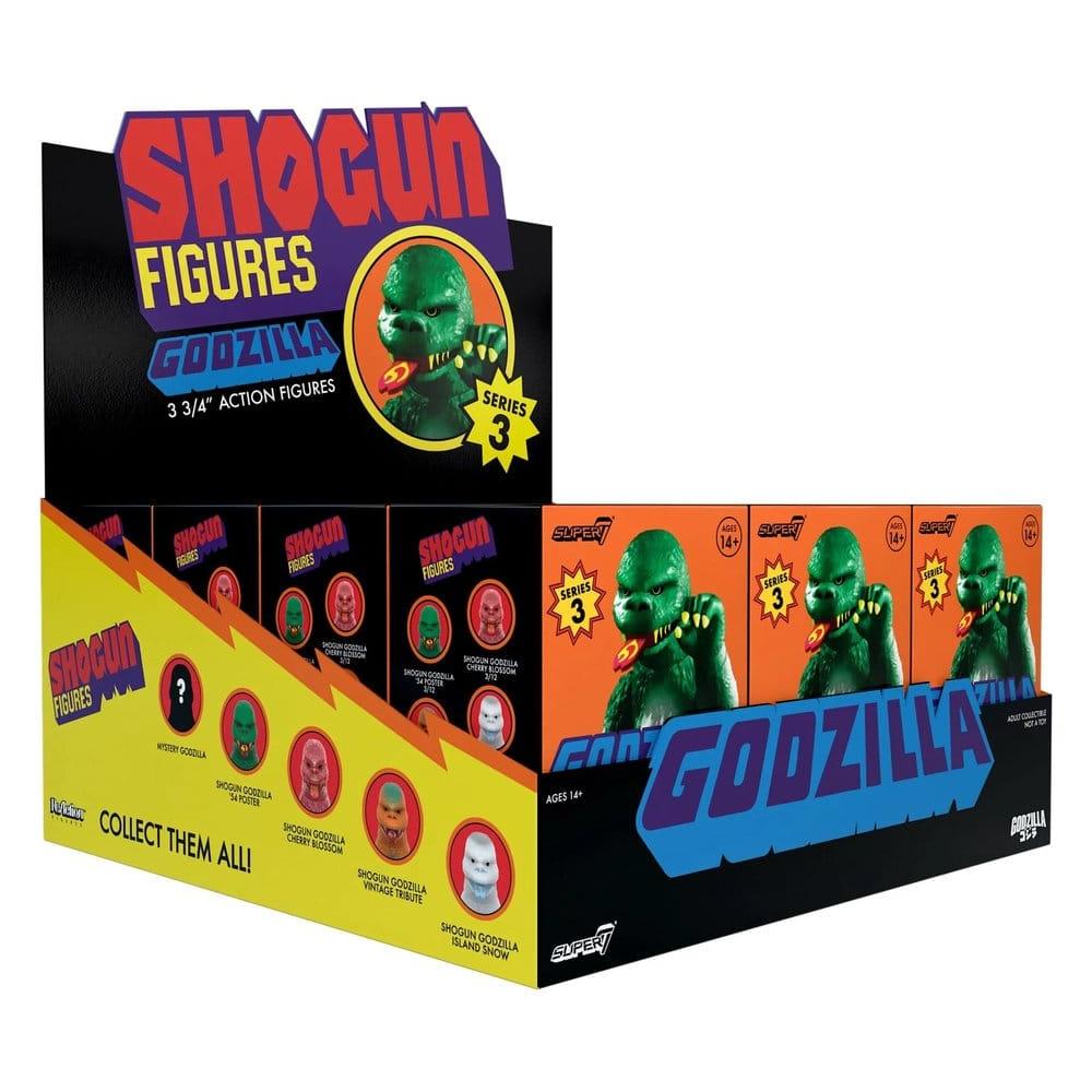 Godzilla Toho (Shogun V3) Action Figure Blind Box Wave 9 Display 12 - Super7 Blind Boxes