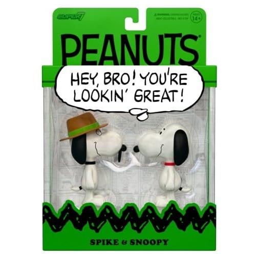 Peanuts ReAction Action Figures 2-Pack Snoopy & Spike - Super7 Action Figures