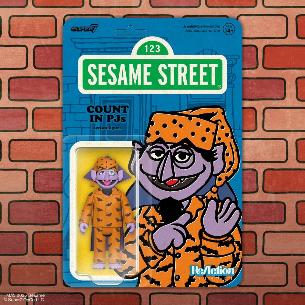Sesame Street ReAction Action Figure Wave 06 Count Von Count (PJs) - Super7 Action Figures