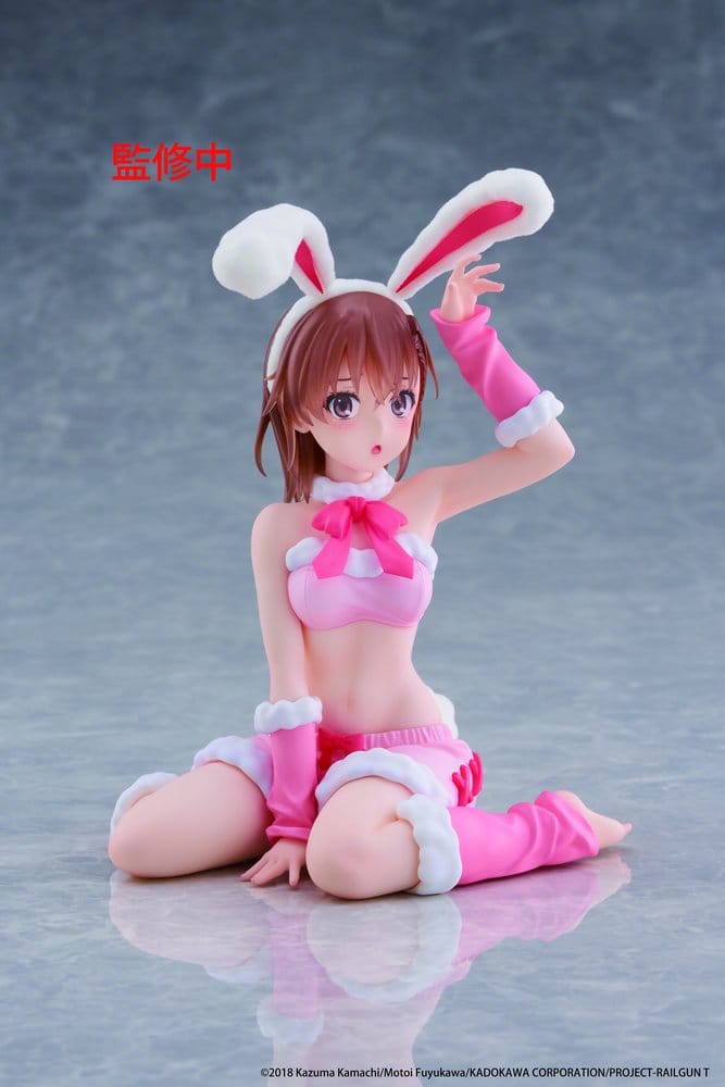 A Certain Scientific Railgun Moflock PVC Figure Mikoto Misaka (Fluffy Bunny Ver.) 13 cm - Taito Prize Action Figures