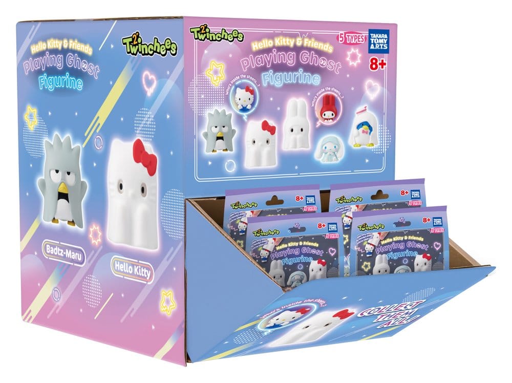 Sanrio Twinchees Mini Figures Hello Kitty & Friends Playing Ghost 5 cm Blind Pack Display Box Qty 24