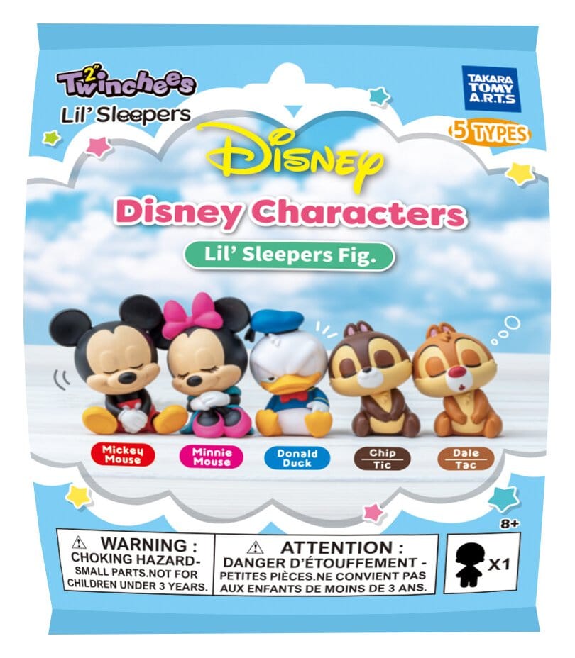 Disney Twinchees Mini Figures Lil' Sleepers 5 cm Blind Pack Display Box Qty 24 - Takara Tomy Blind Boxes