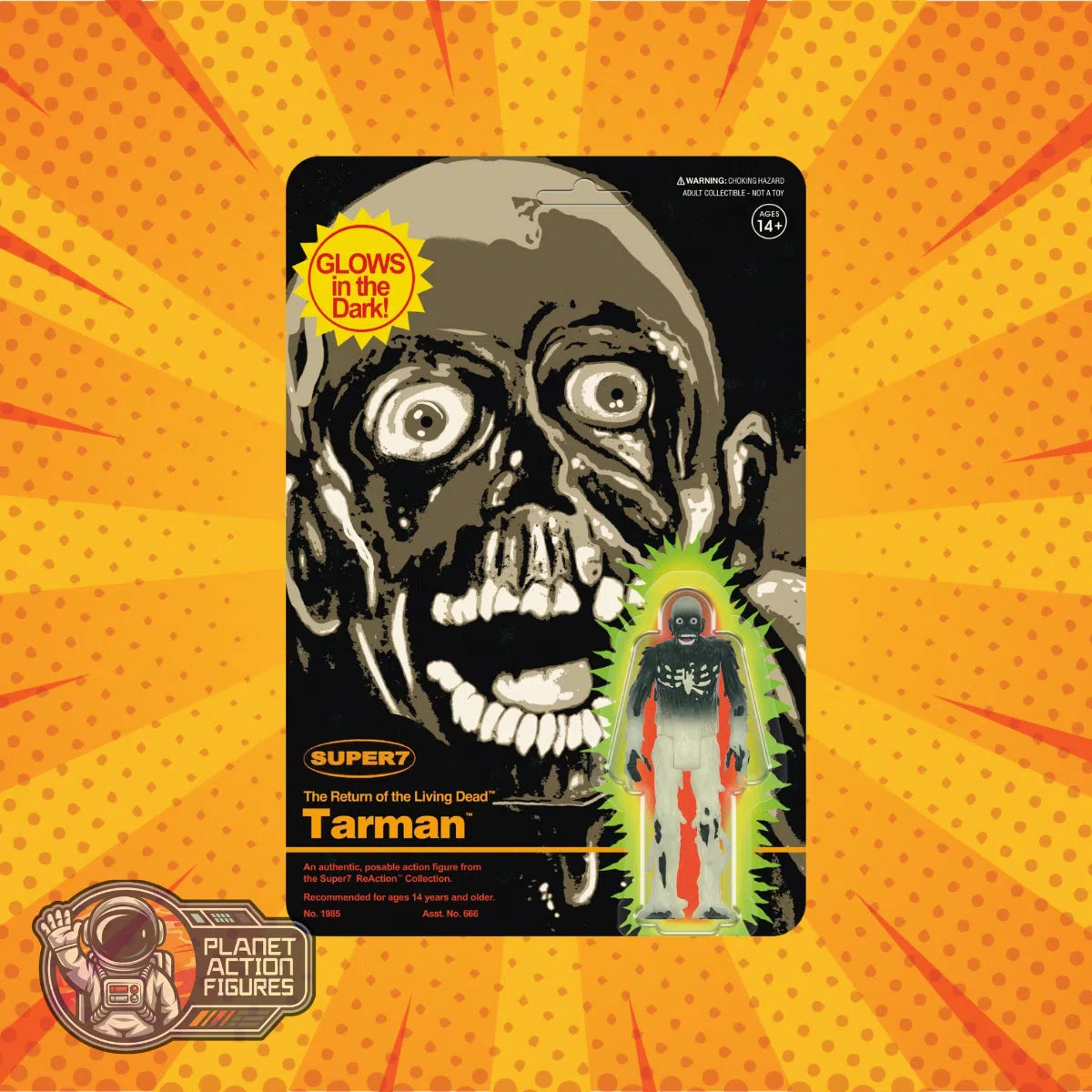 The Return Of The Living Dead: Tarman: (Monster Glow): Wave 04: ReAction: Action Figure: Super7