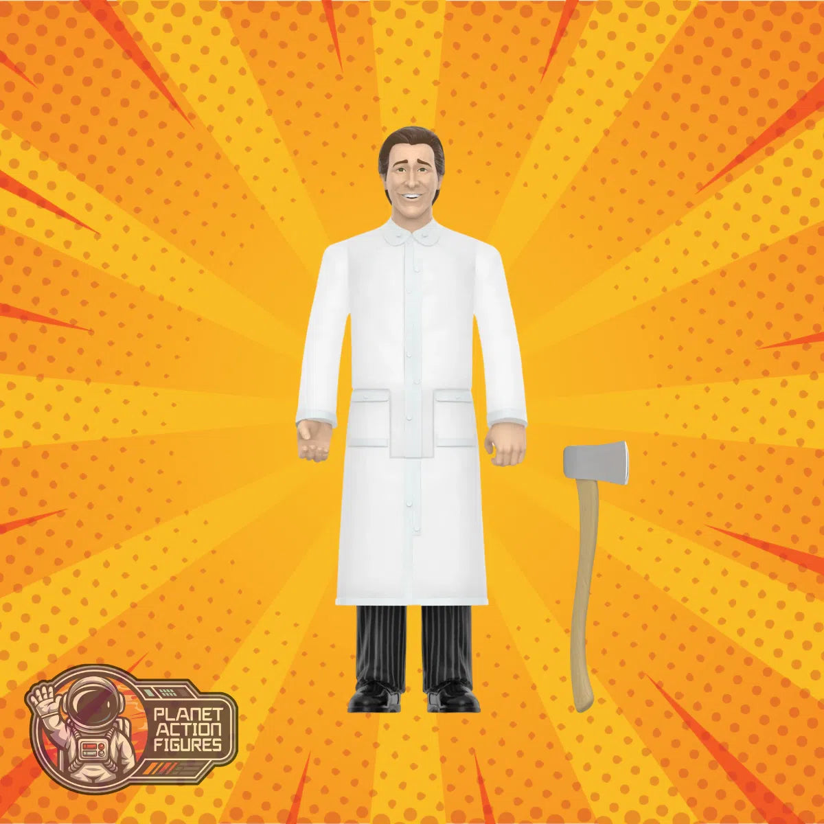 American Psycho (2000): Patrick Bateman (Raincoat): Wave 01: ReAction: Action Figure: Super7