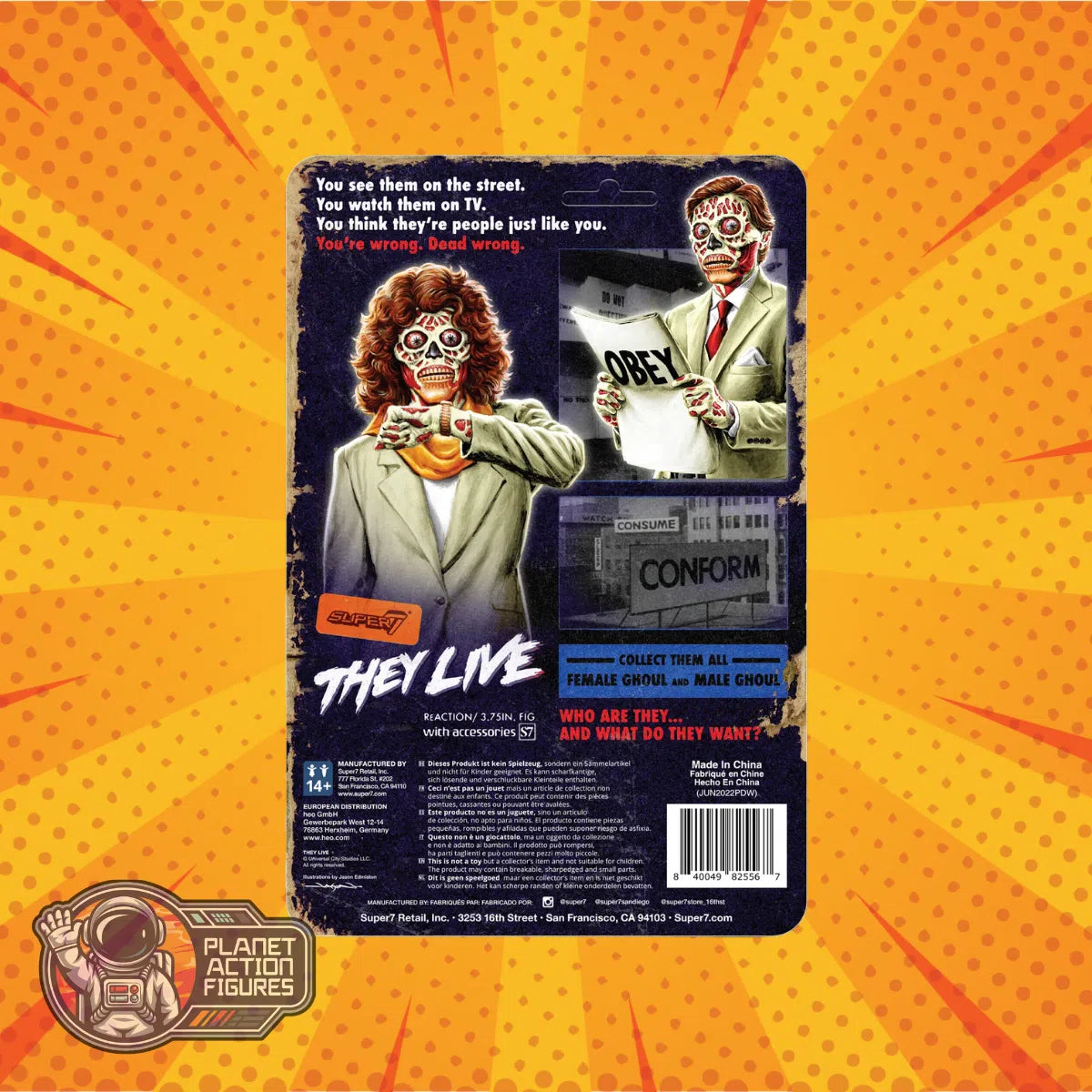 They Live: Female Ghoul: (Glow): Wave 02: ReAction: Action Figure: Super7