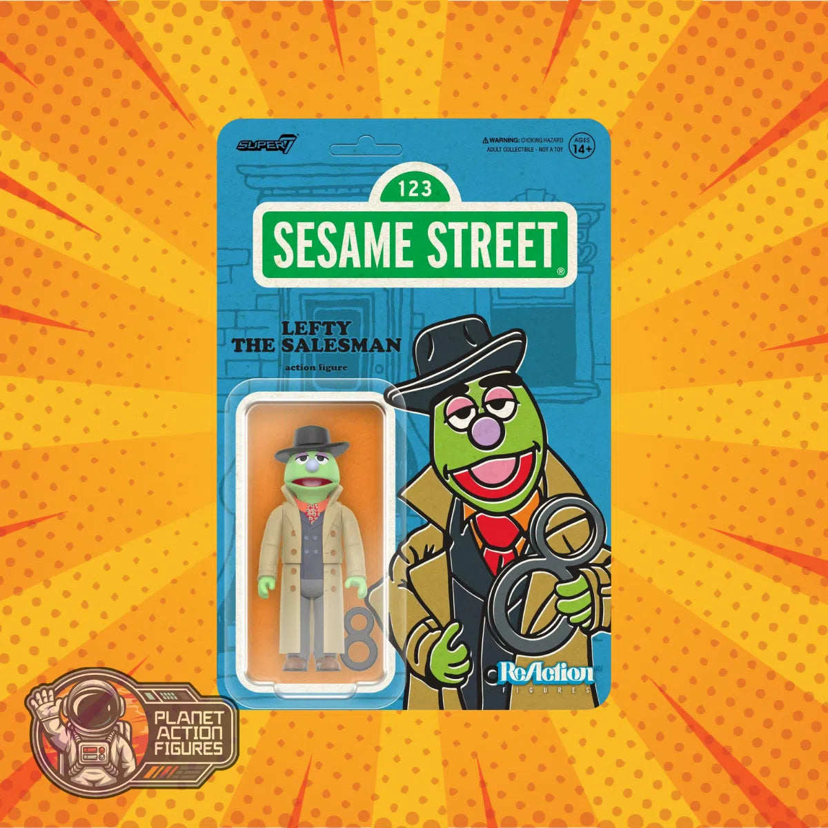 Sesame Street: Lefty The Salesman: Wave 02: ReAction: Action Figure: Super7