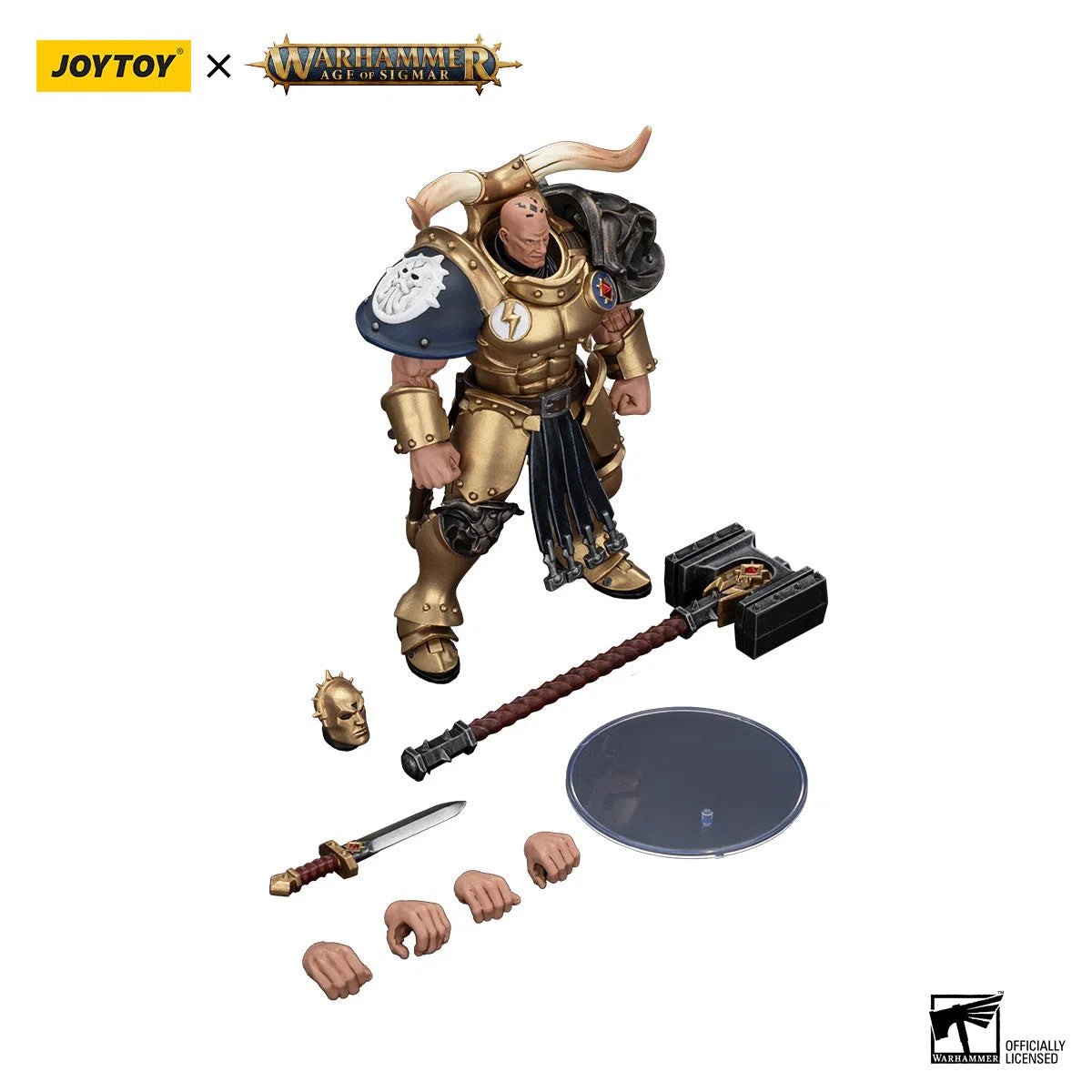 Warhammer: Age Of Sigmar: Stormcast Eternals: The Blacktalons: Rostus Oxen hammer: Action Figure: Joy Toy