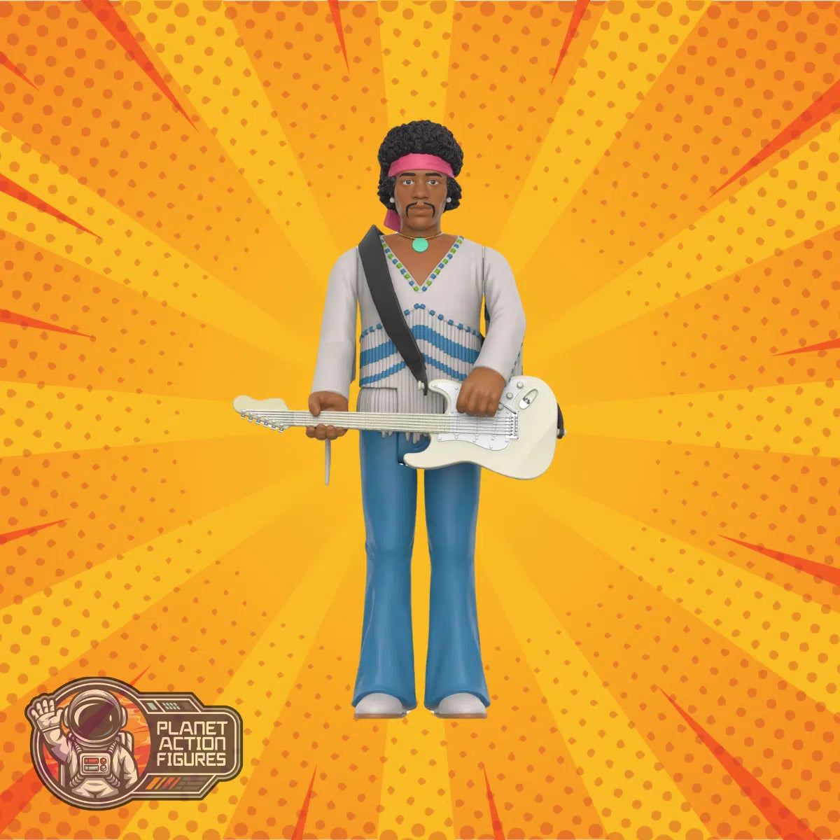 Jimi Hendrix: (Festival): ReAction: Action Figure: Super7