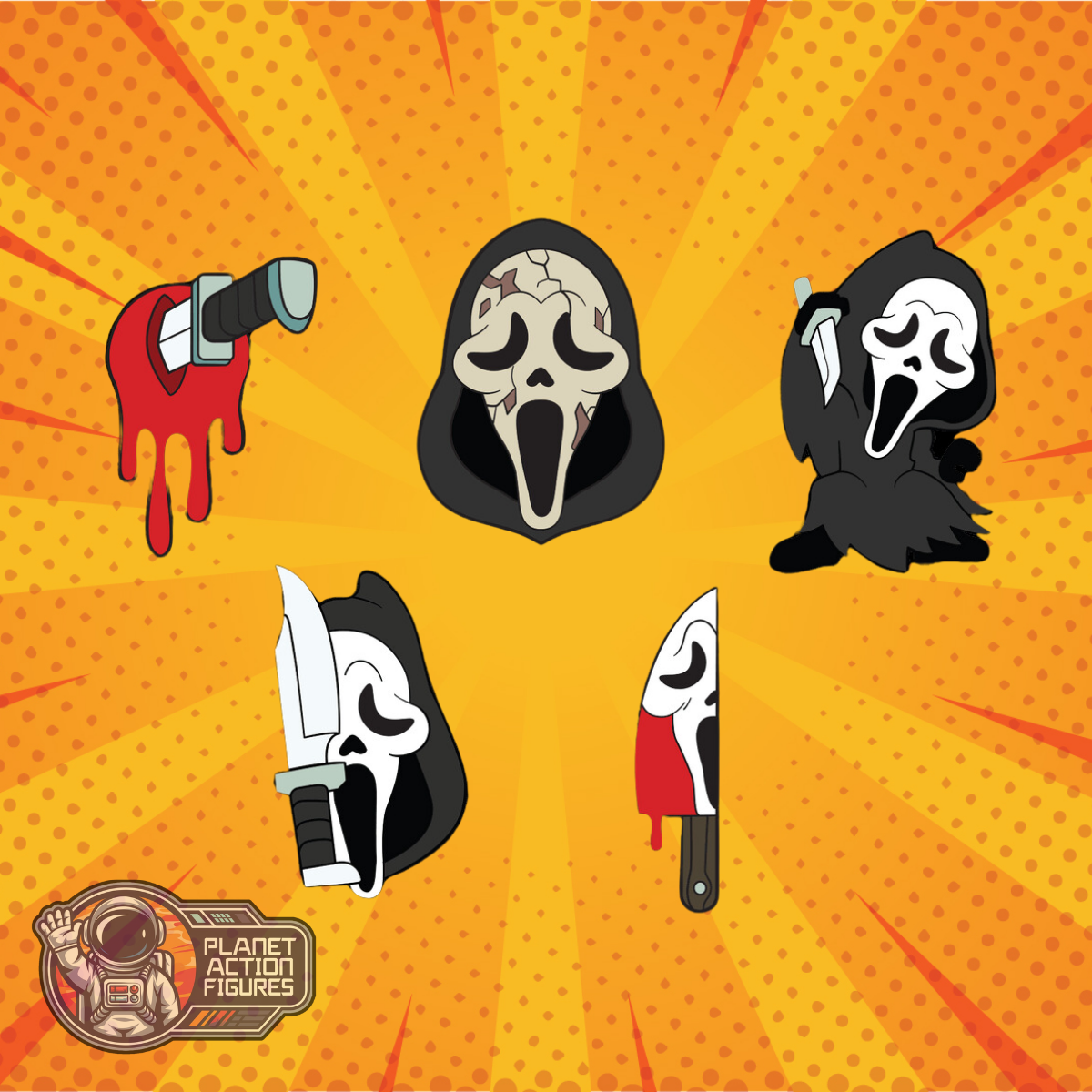 Scream: Ghost Face: Pin Set: YouTooz