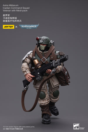 Warhammer 40k: Astra Militarum: Cadian Command Squad: Veteran with Medi Pack-Joy Toy