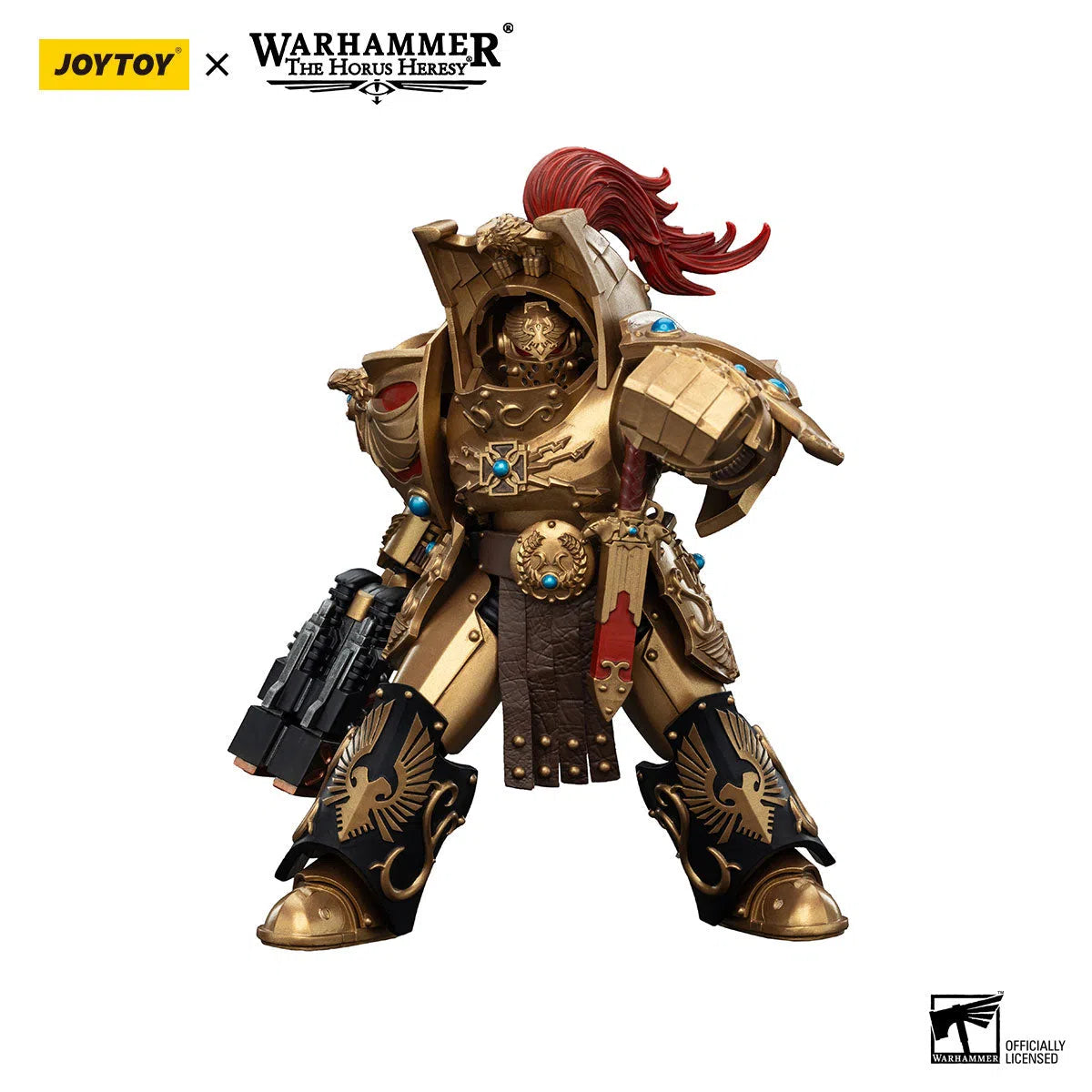 Warhammer: The Horus Heresy: Legio Custodes: Aquilon Terminator Squad: Aquilon With Twin-Linked Adrathic Destructor: Action Figure: Joy Toy