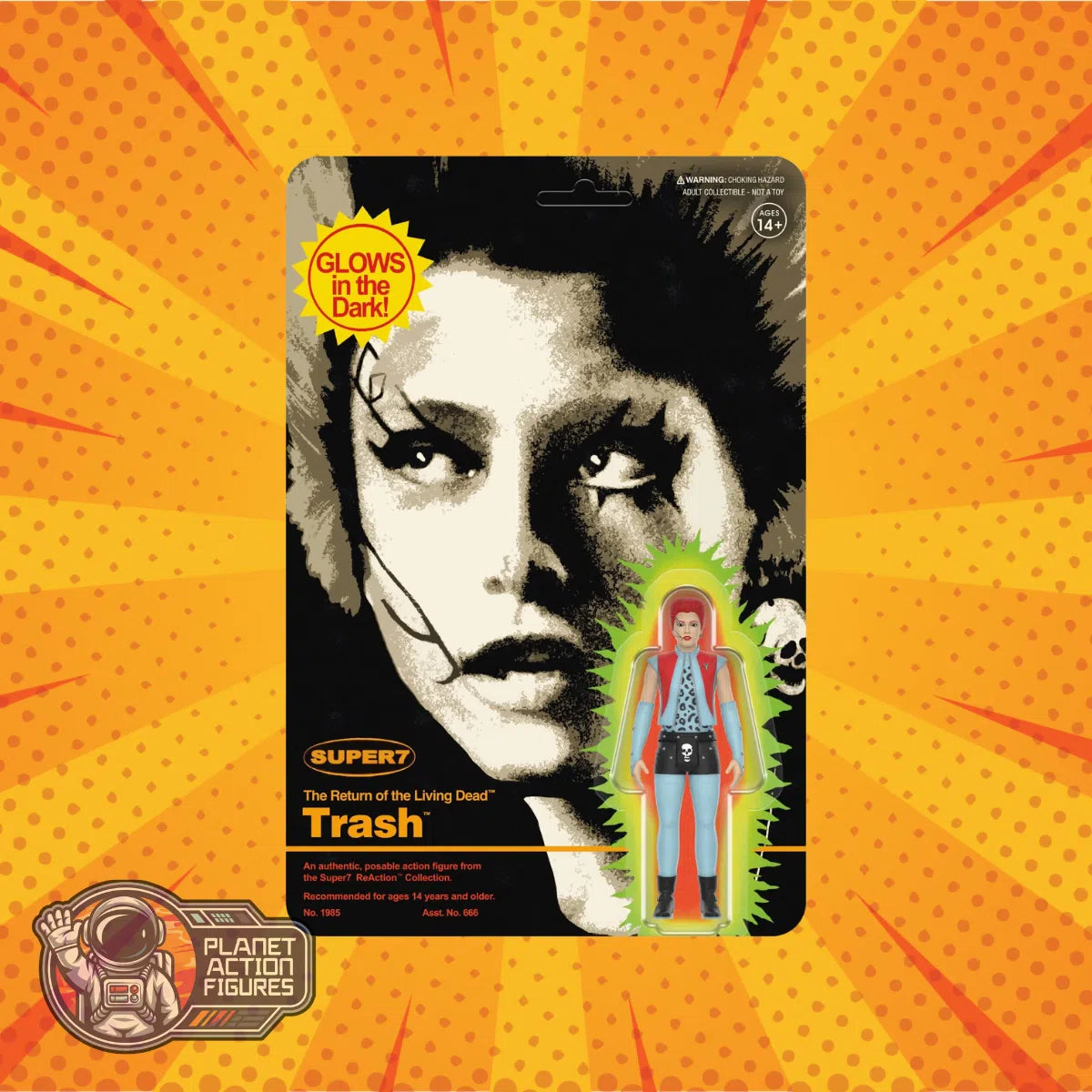 The Return Of The Living Dead: Trash: (Monster Glow): Wave 04: ReAction: Action Figure: Super7