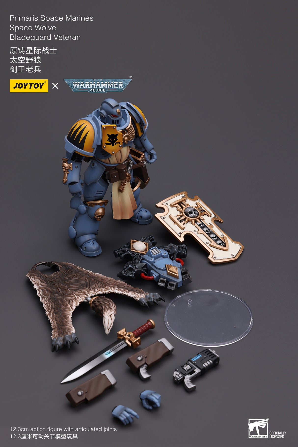 Warhammer 40k: Space Wolves: Primaris Space Marine: Bladeguard Veteran-Joy Toy