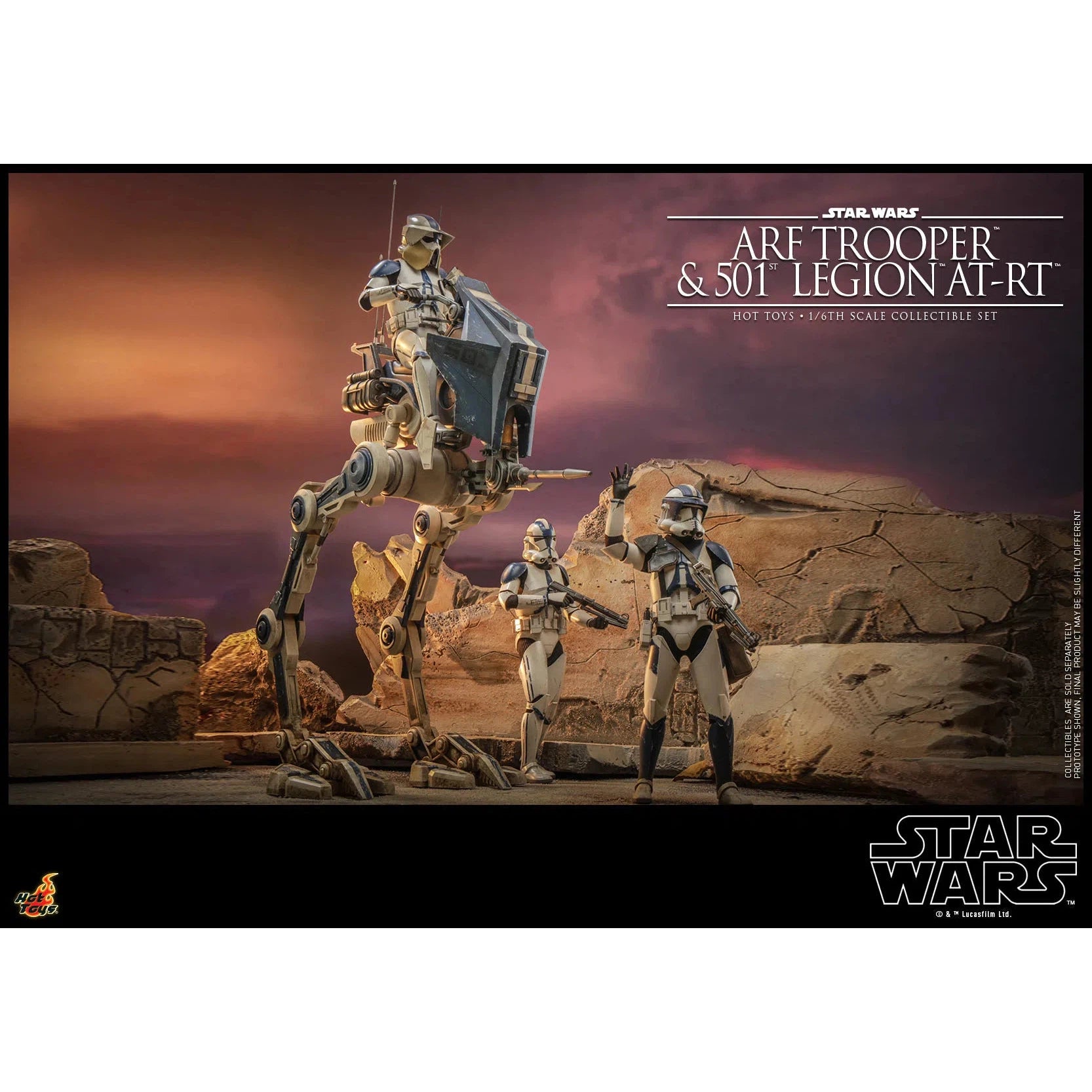 ARF Trooper & 501st Legion AT-RT: Star Wars The Clone Wars: TMS91 Hot Toys