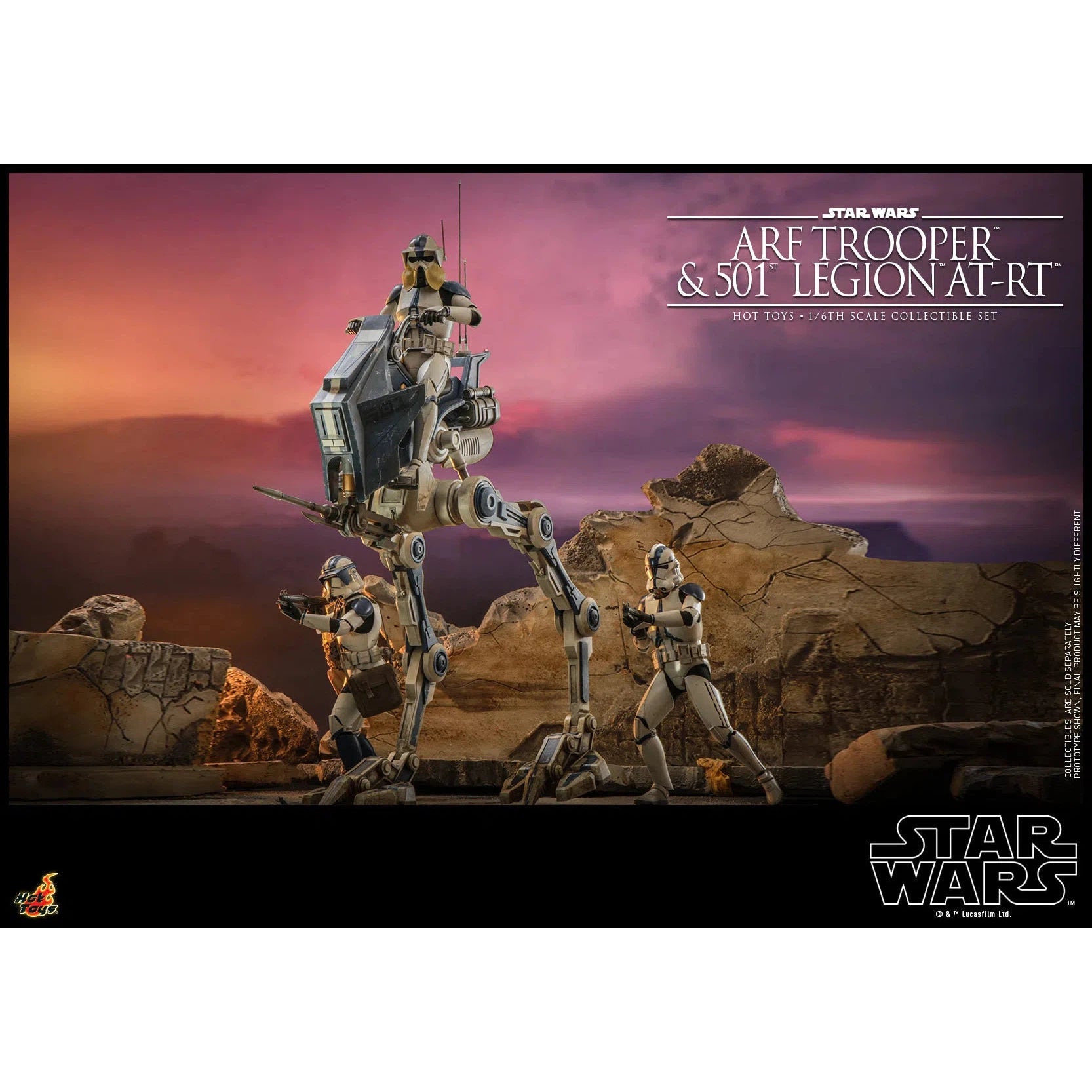 ARF Trooper & 501st Legion AT-RT: Star Wars The Clone Wars: TMS91 Hot Toys