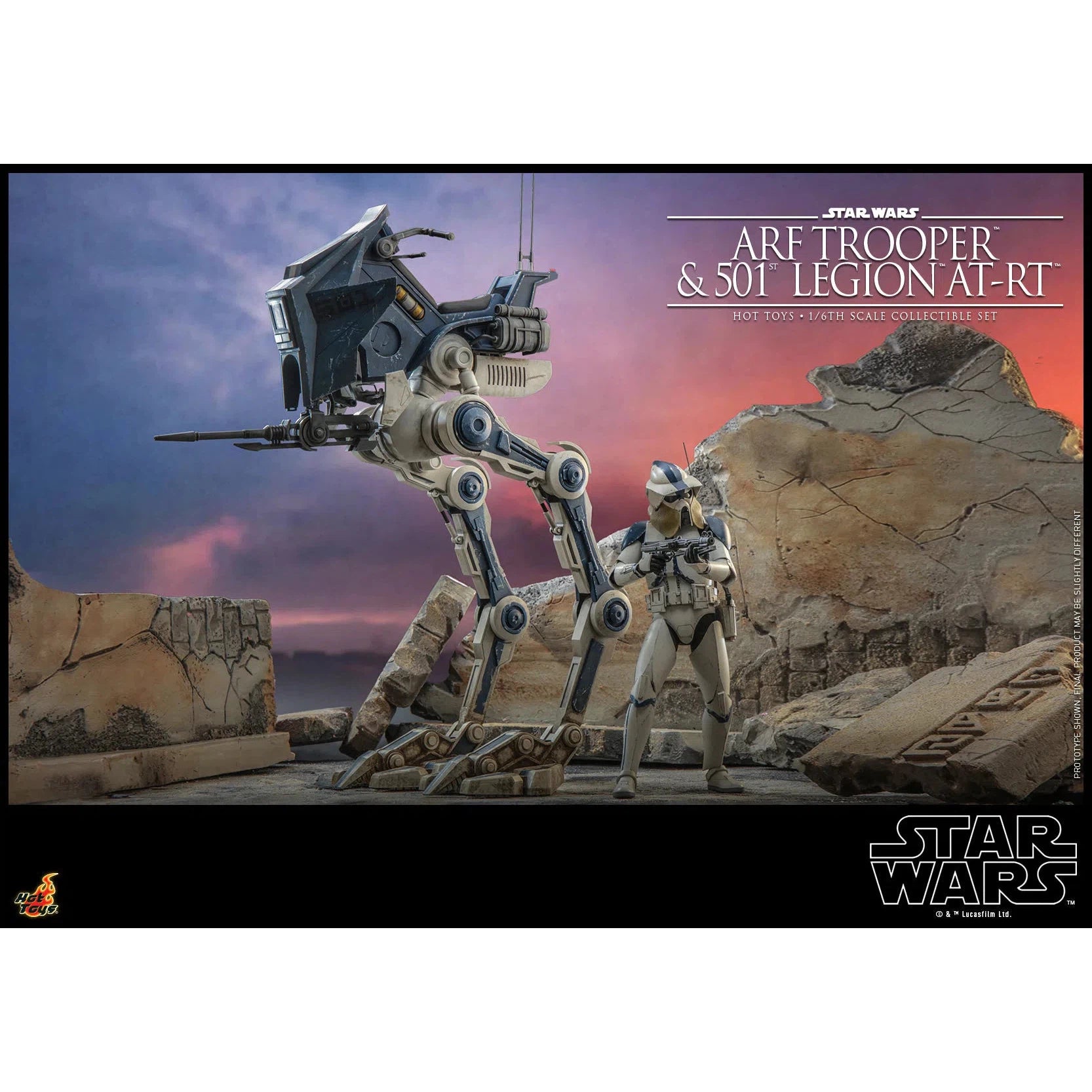 ARF Trooper & 501st Legion AT-RT: Star Wars The Clone Wars: TMS91 Hot Toys
