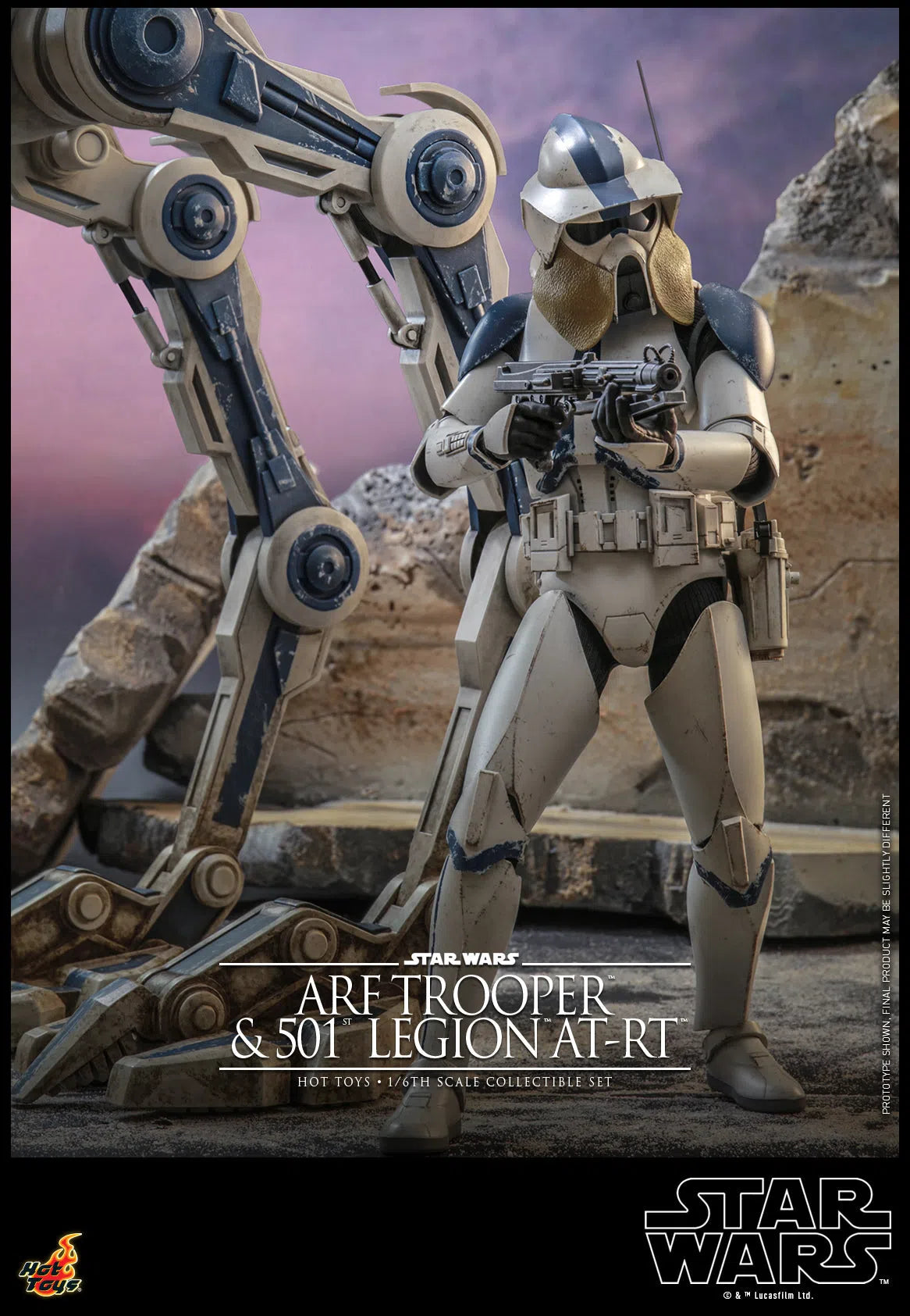 ARF Trooper & 501st Legion AT-RT: Star Wars The Clone Wars: TMS91 Hot Toys