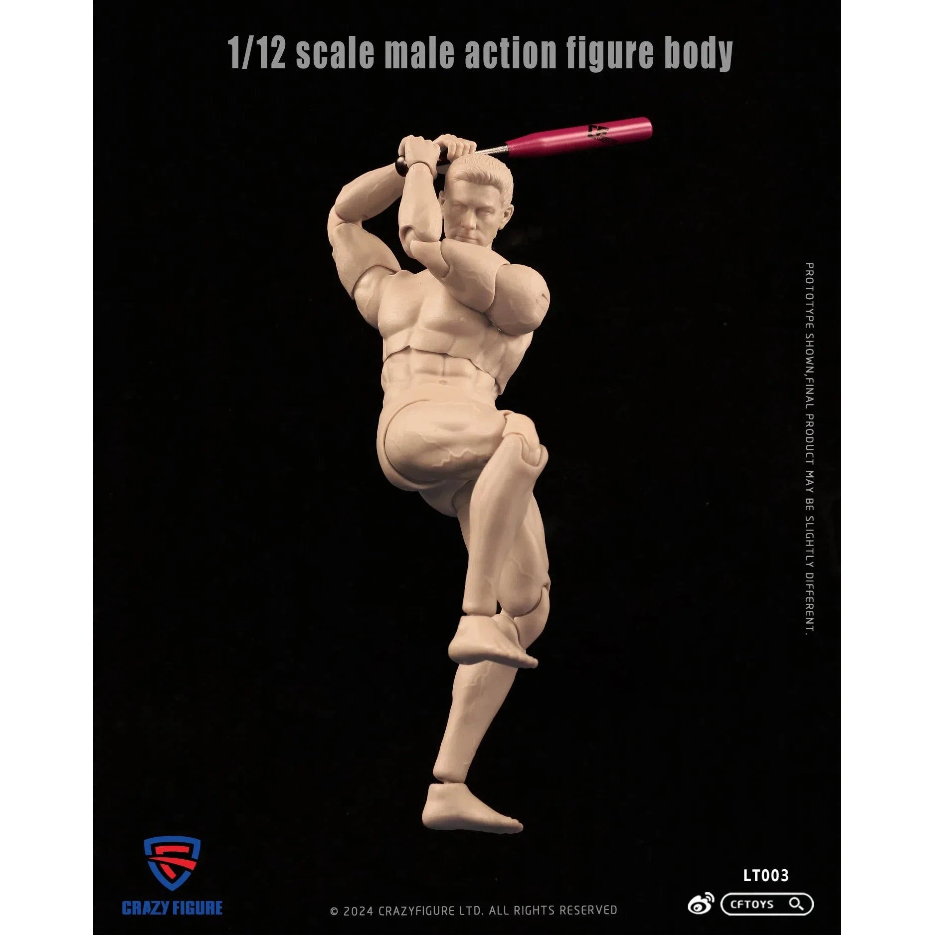 Action Figure Body: Male: LT003: 1/12 Crazy Figure