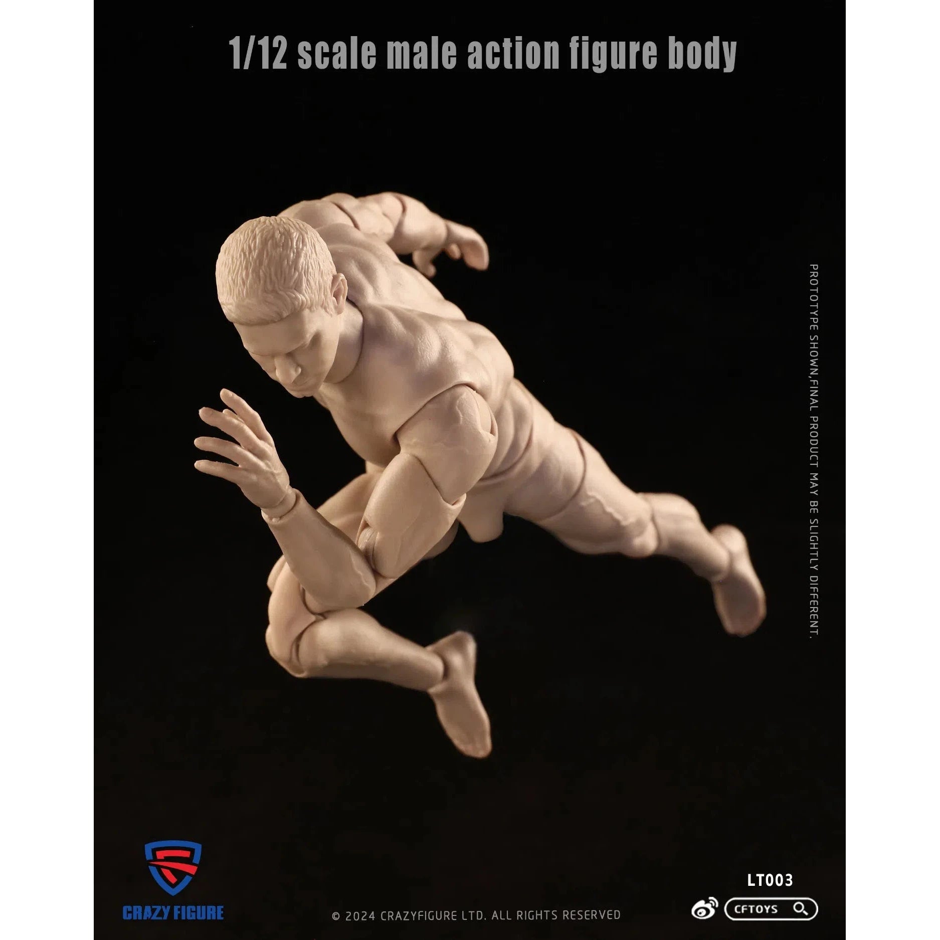 Action Figure Body: Male: LT003: 1/12 Crazy Figure