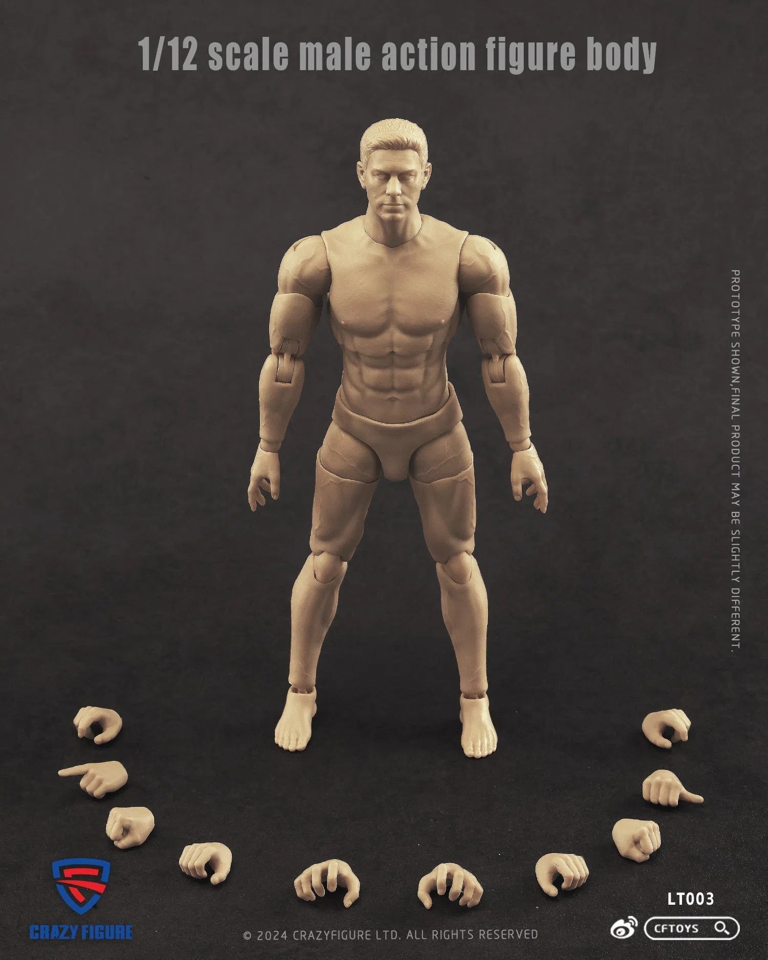 Action Figure Body: Male: LT003: 1/12 Crazy Figure