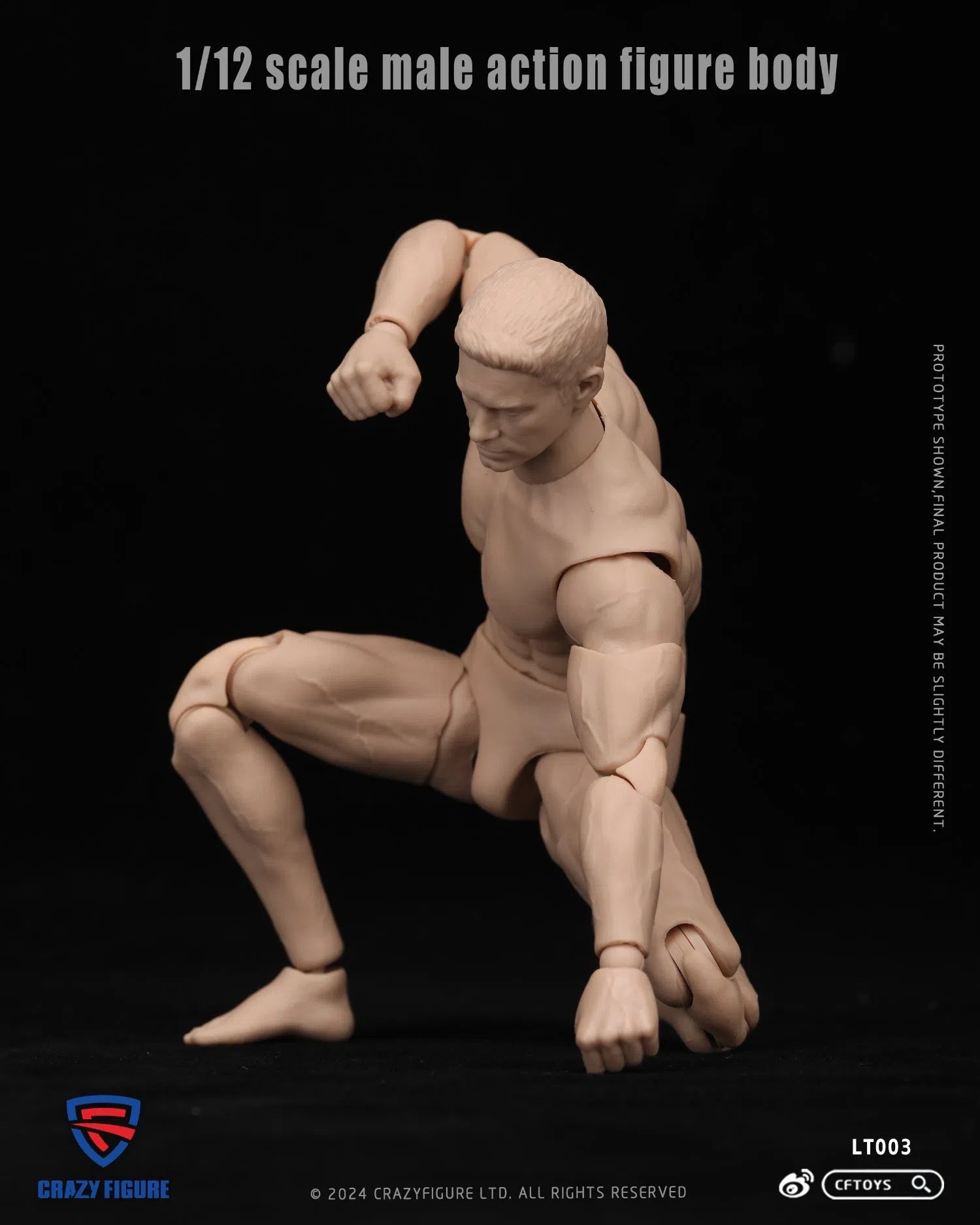 Action Figure Body: Male: LT003: 1/12 Crazy Figure