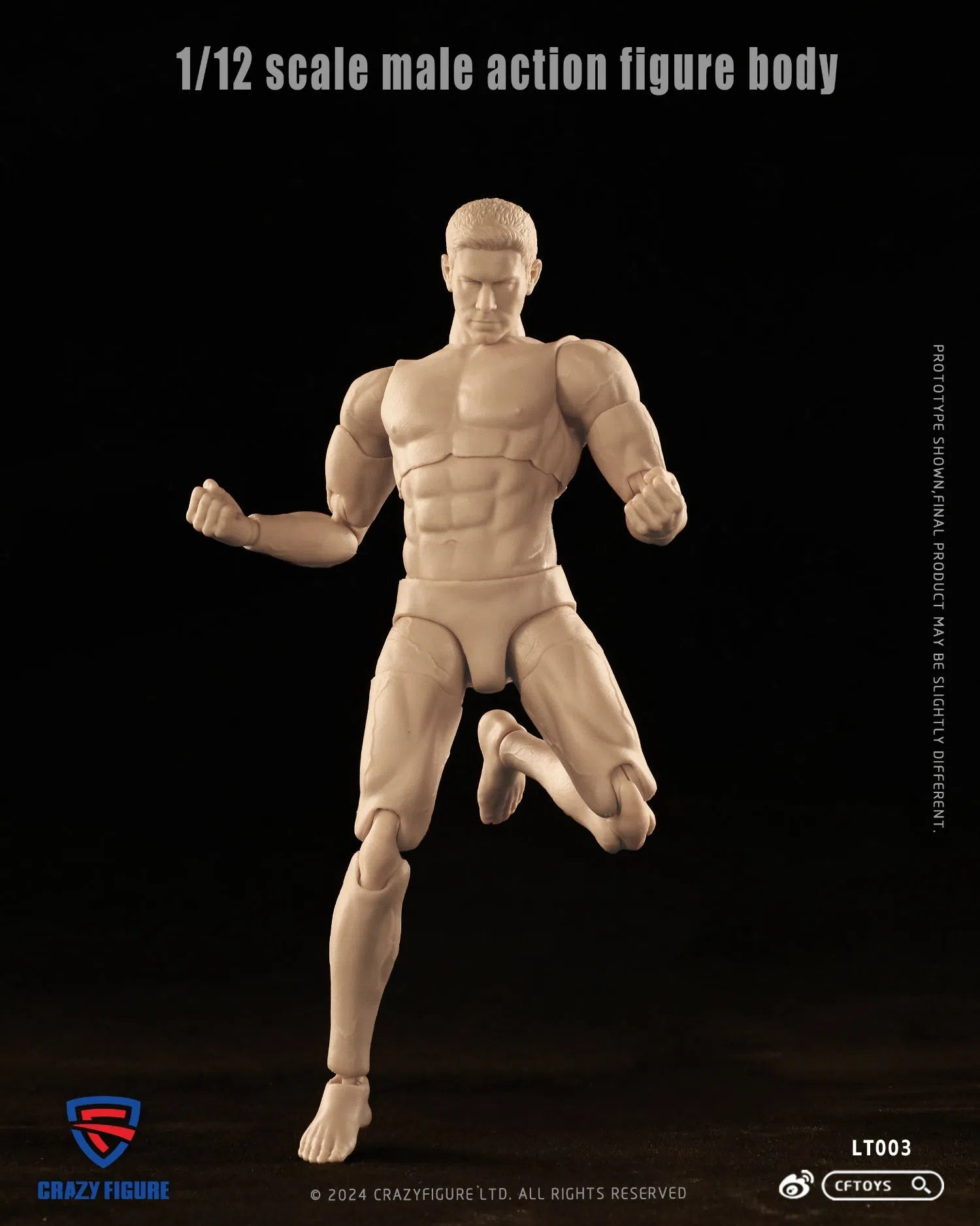 Action Figure Body: Male: LT003: 1/12 Crazy Figure