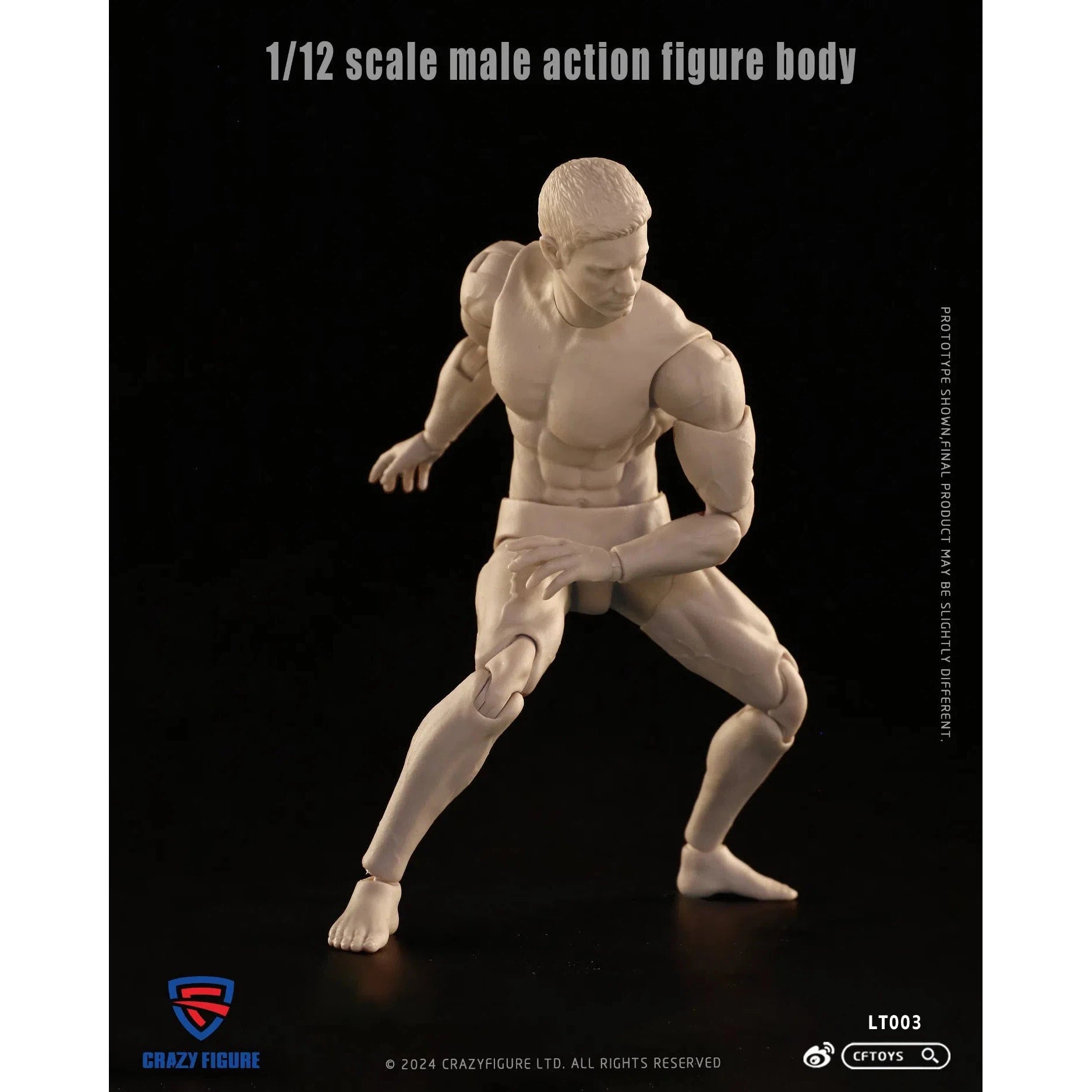 Action Figure Body: Male: LT003: 1/12 Crazy Figure