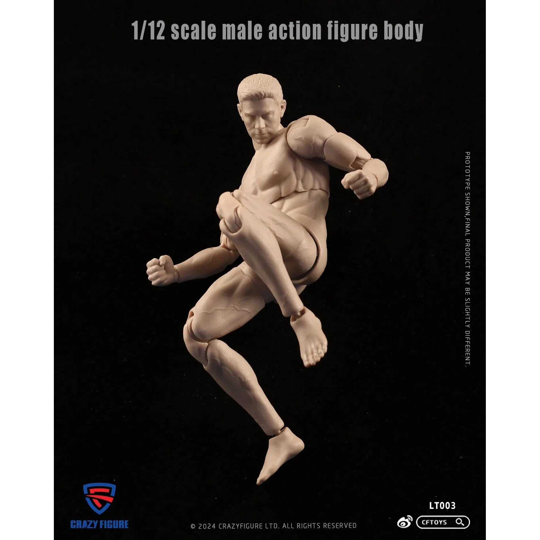 Action Figure Body: Male: LT003: 1/12 Crazy Figure