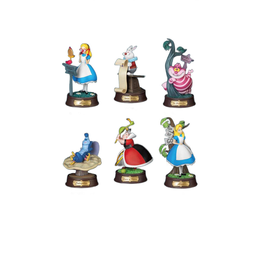 Alice in Wonderland Mini Diorama Stage Statues 6-pack - Beast Kingdom Toys Mini Figures