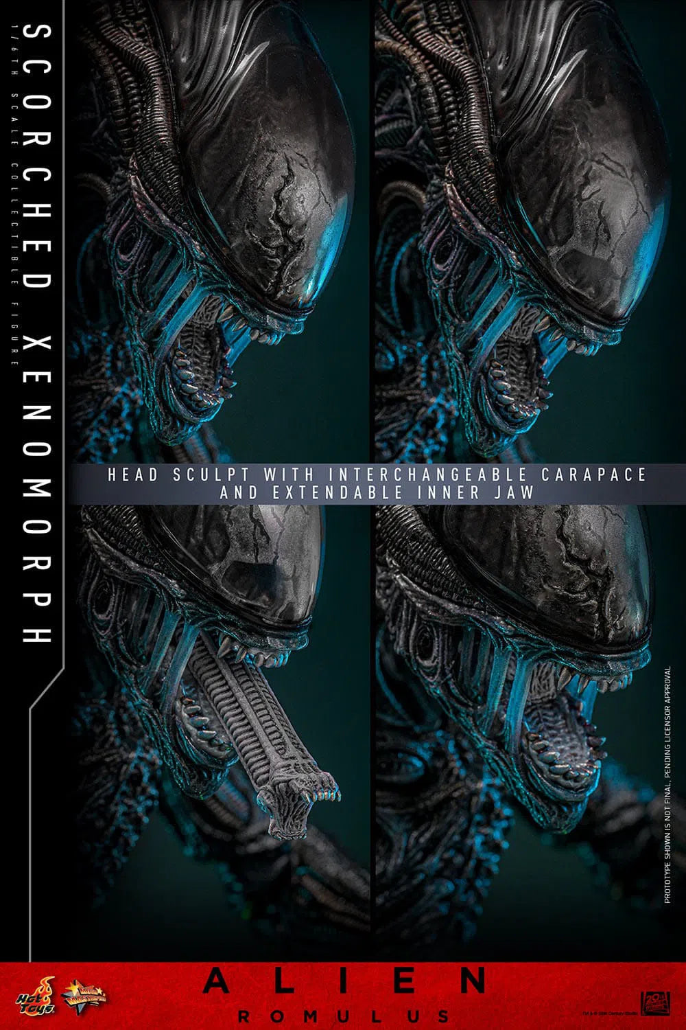 Alien: Romulus: Scorched Xenomorph: 1/6th - Hot Toys Action Figures