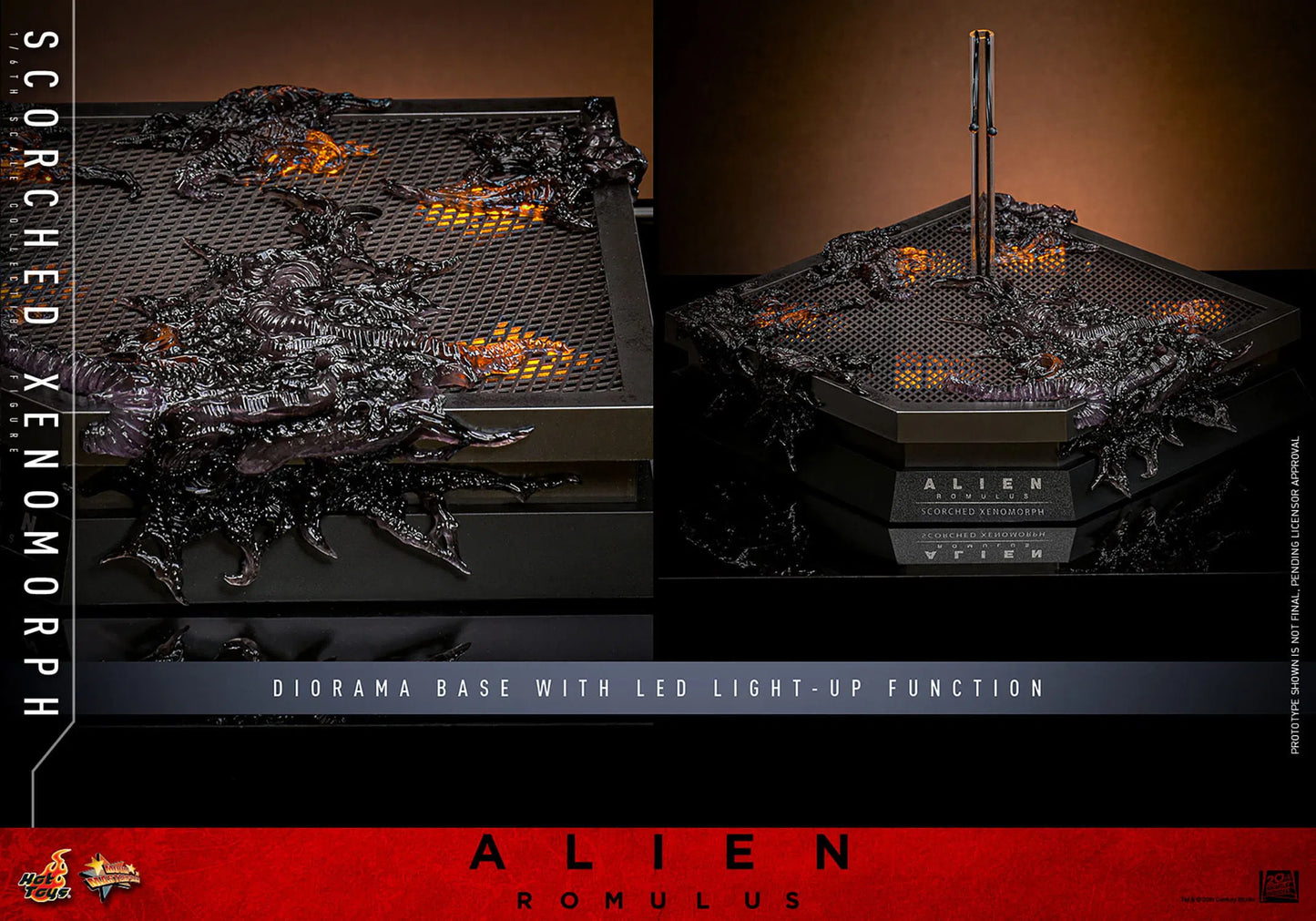 Alien: Romulus: Scorched Xenomorph: 1/6th Scale Action Figure: Hot Toys by Hot Toys – Action Figure, [scale], UK stockist Planet Action Figures