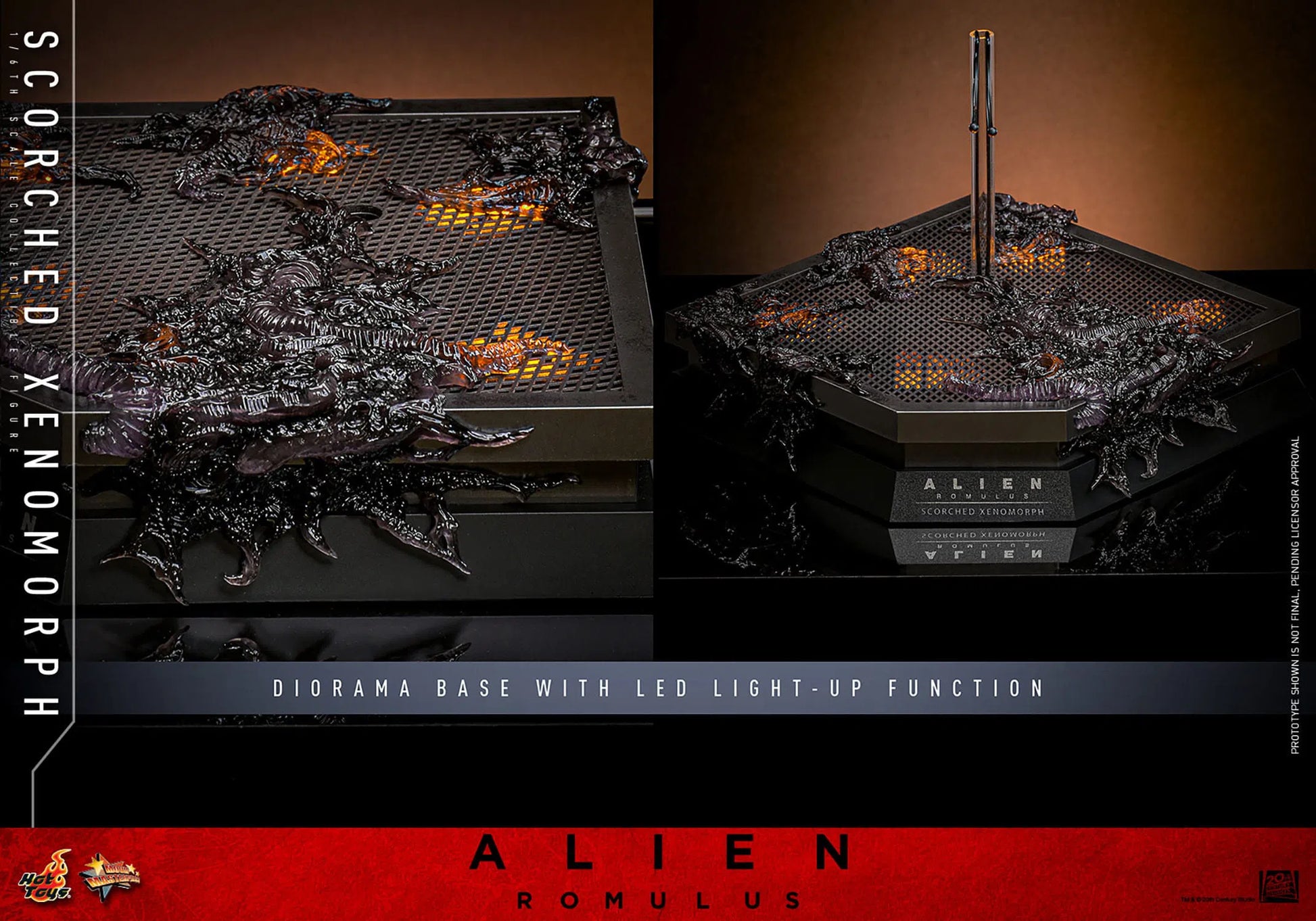 Alien: Romulus: Scorched Xenomorph: 1/6th Scale Action Figure: Hot Toys by Hot Toys – Action Figure, [scale], UK stockist Planet Action Figures