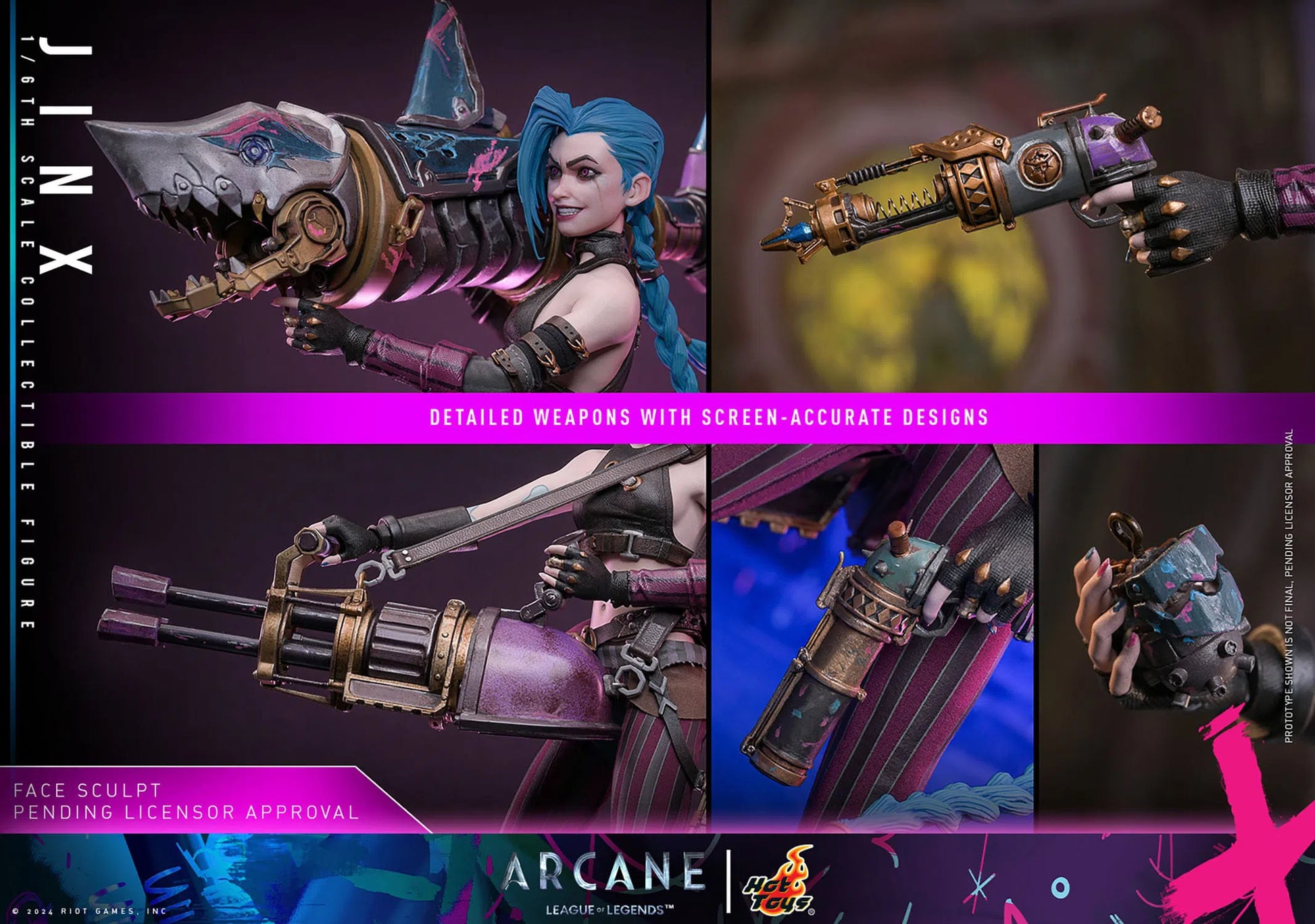 Arcane: Jinx: 1/6th Scale Action Figure - Hot Toys Action Figure