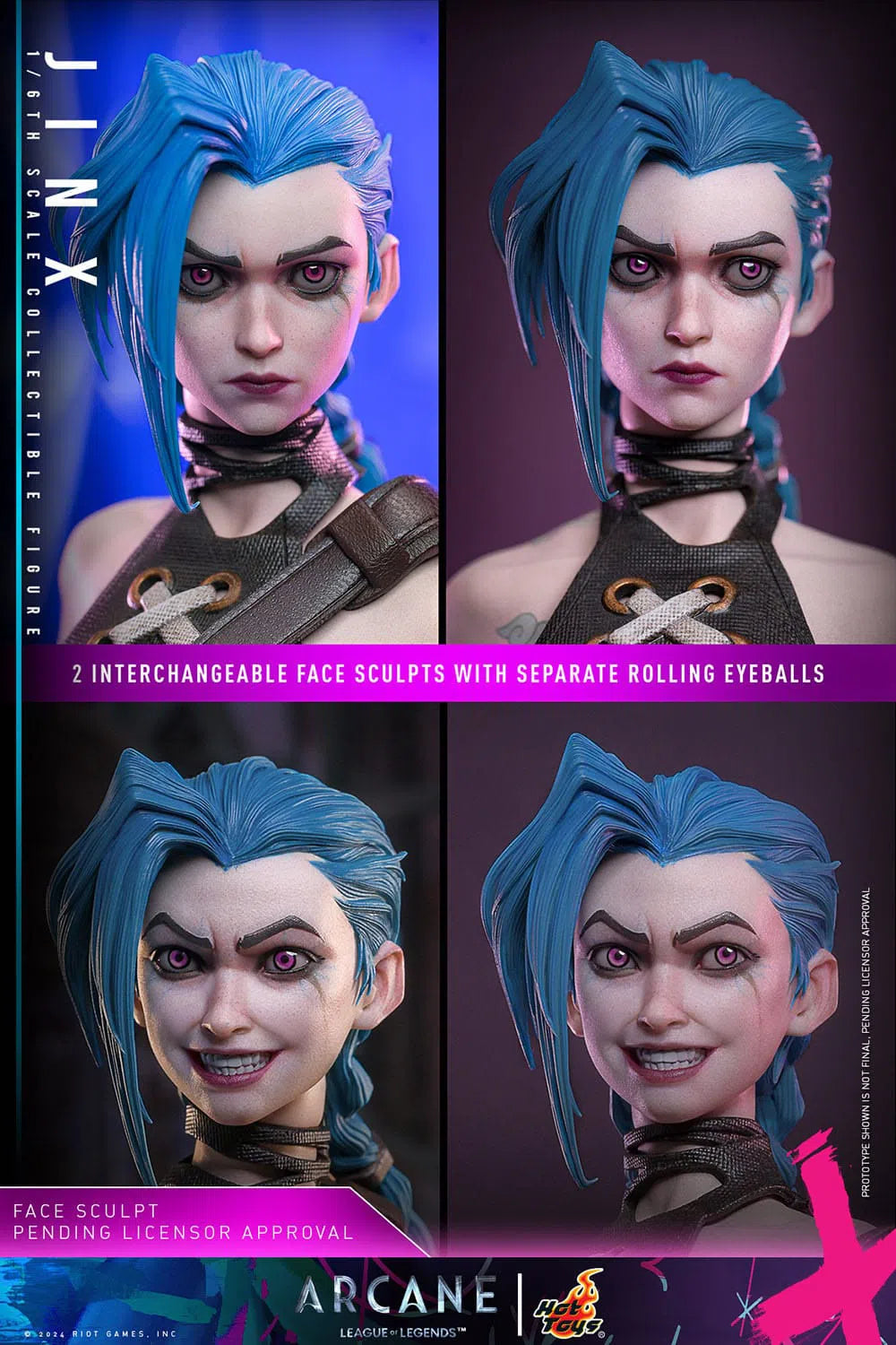 Arcane: Jinx: 1/6th Scale Action Figure - Hot Toys Action Figure