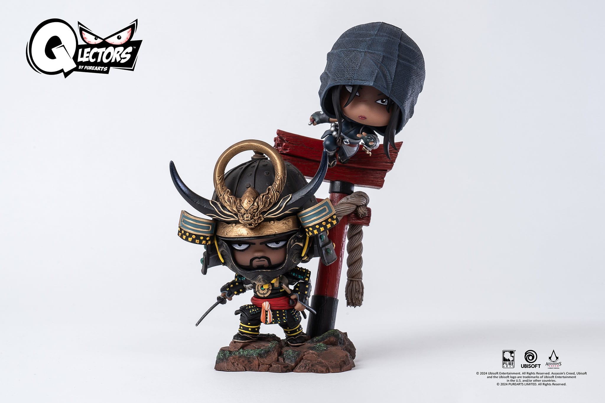 Assassin's Creed: Shadows: Qlectors Yasuke & Naoe: PVC Statue: 15cm Pure Arts