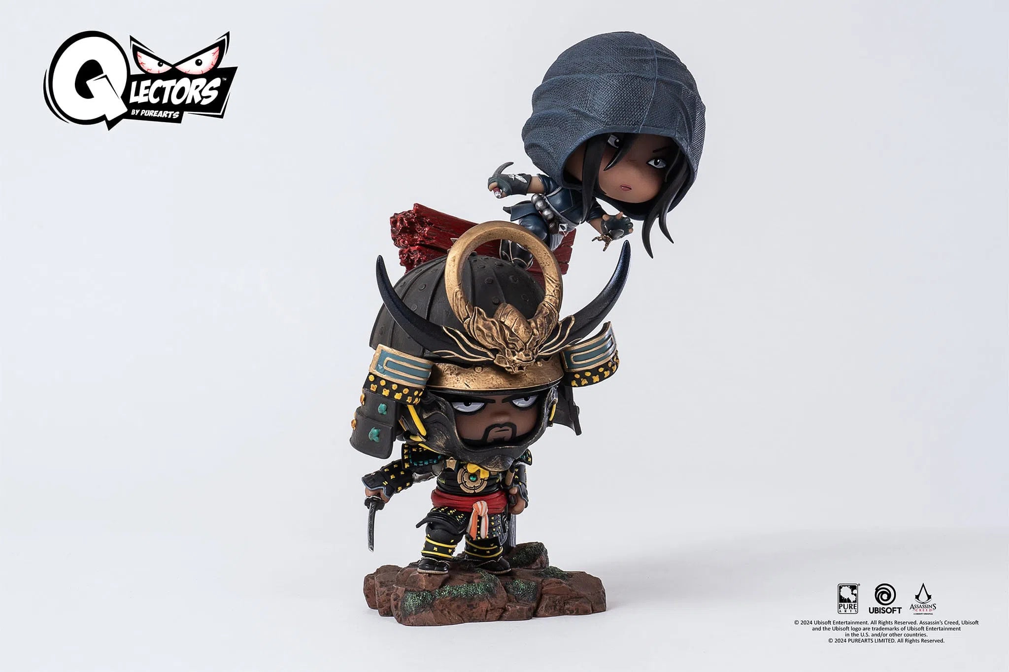 Assassin's Creed: Shadows: Qlectors Yasuke & Naoe: PVC Statue: 15cm Pure Arts