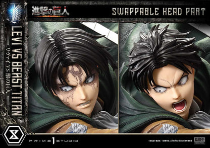 Attack on Titan Ultimate Premium Masterline Series Statue 1/4 Levi Versus Beast Titan 73 cm - Prime 1 Studio Statues
