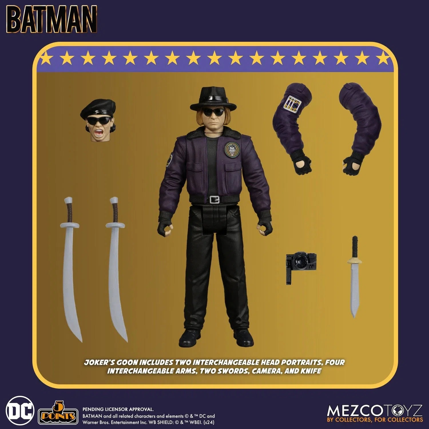 Batman: (1989): 5 Points Figures & Batmobile Set Mezco